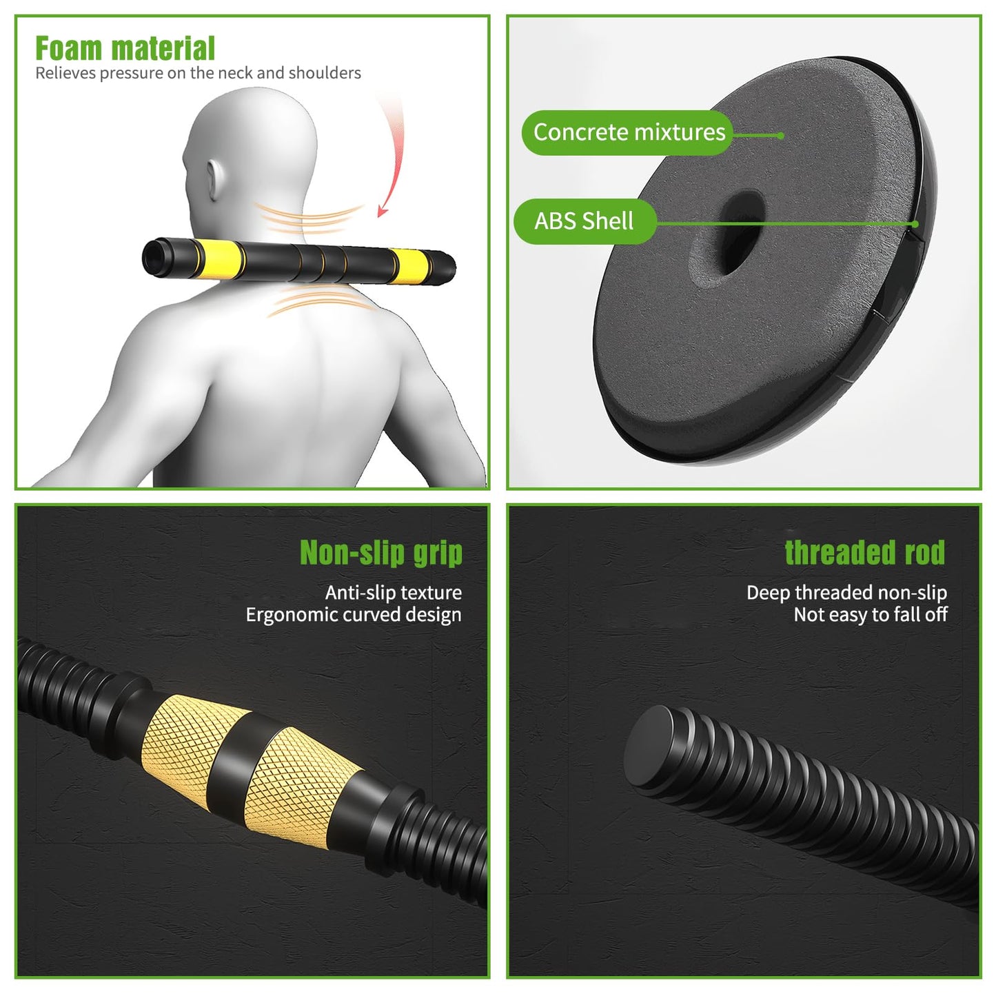 Adjustable Dumbbell Set, 66 lb Free Weight Dumbbell Barbell Set with Connectors, Converts to Barbell, for Home Gym Exercise, Women's and Men's Fitness Gear