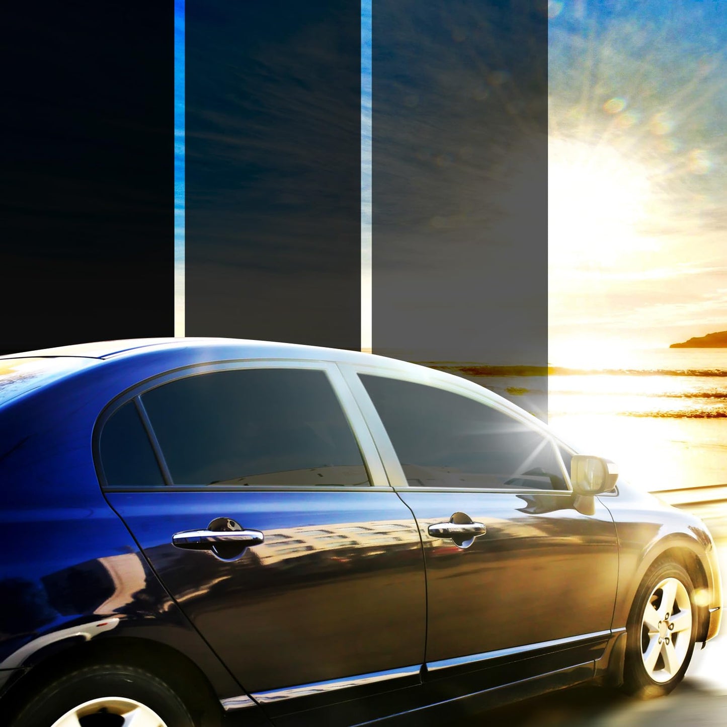 PAMAGOO Window Tint Car 5% VLT, 60" x100' Ceramic Window Roll for Privacy Sun & Glare Protection UV Heat Blocking, Scratch Resistant 5-Layer