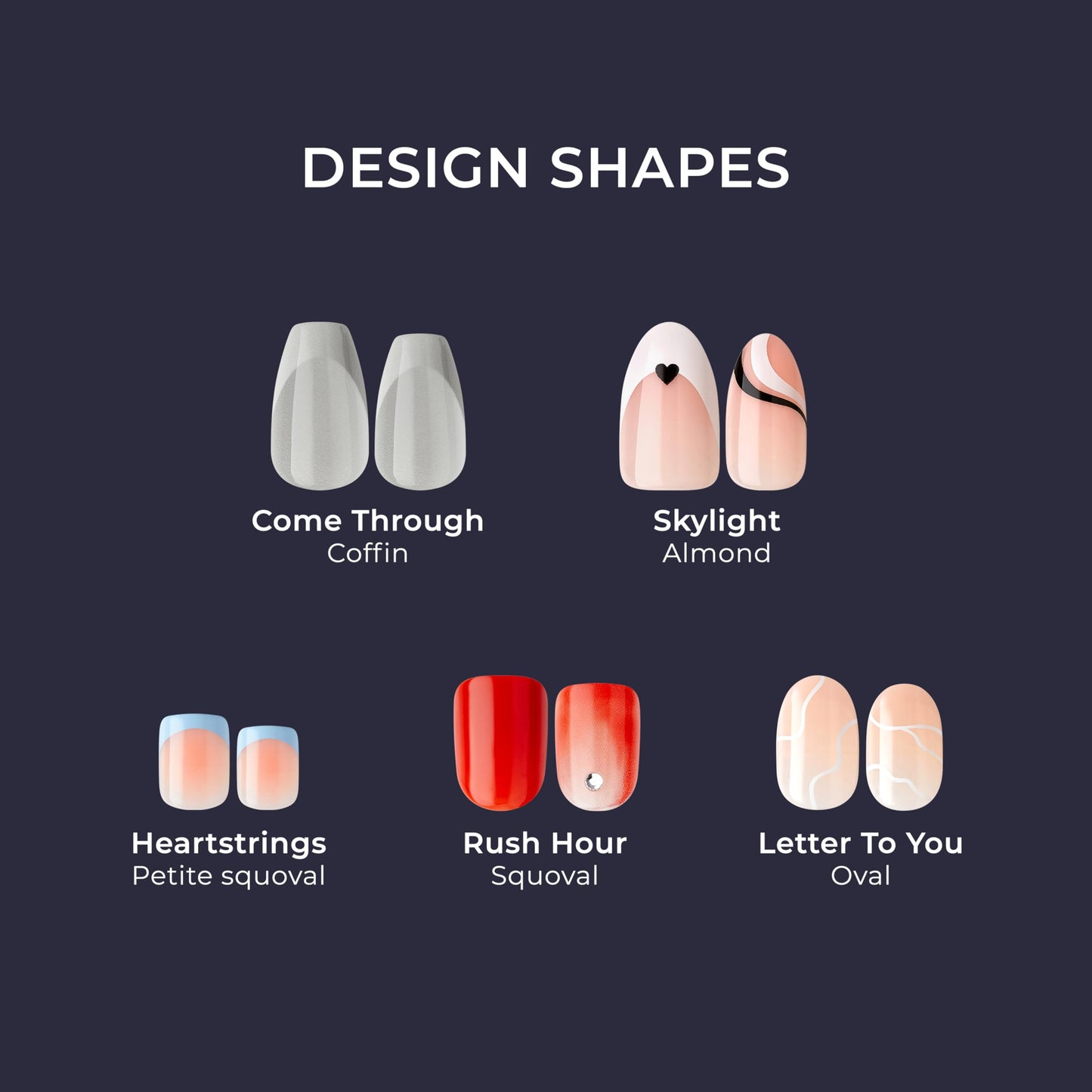 KISS imPRESS No Glue Mani Press On Nails, Design, 'Adore You', Red, Short Size, Squoval Shape, Includes 30 Nails, Prep Pad, Instructions Sheet, 1 Manicure Stick, 1 Mini File (Pack of 2)