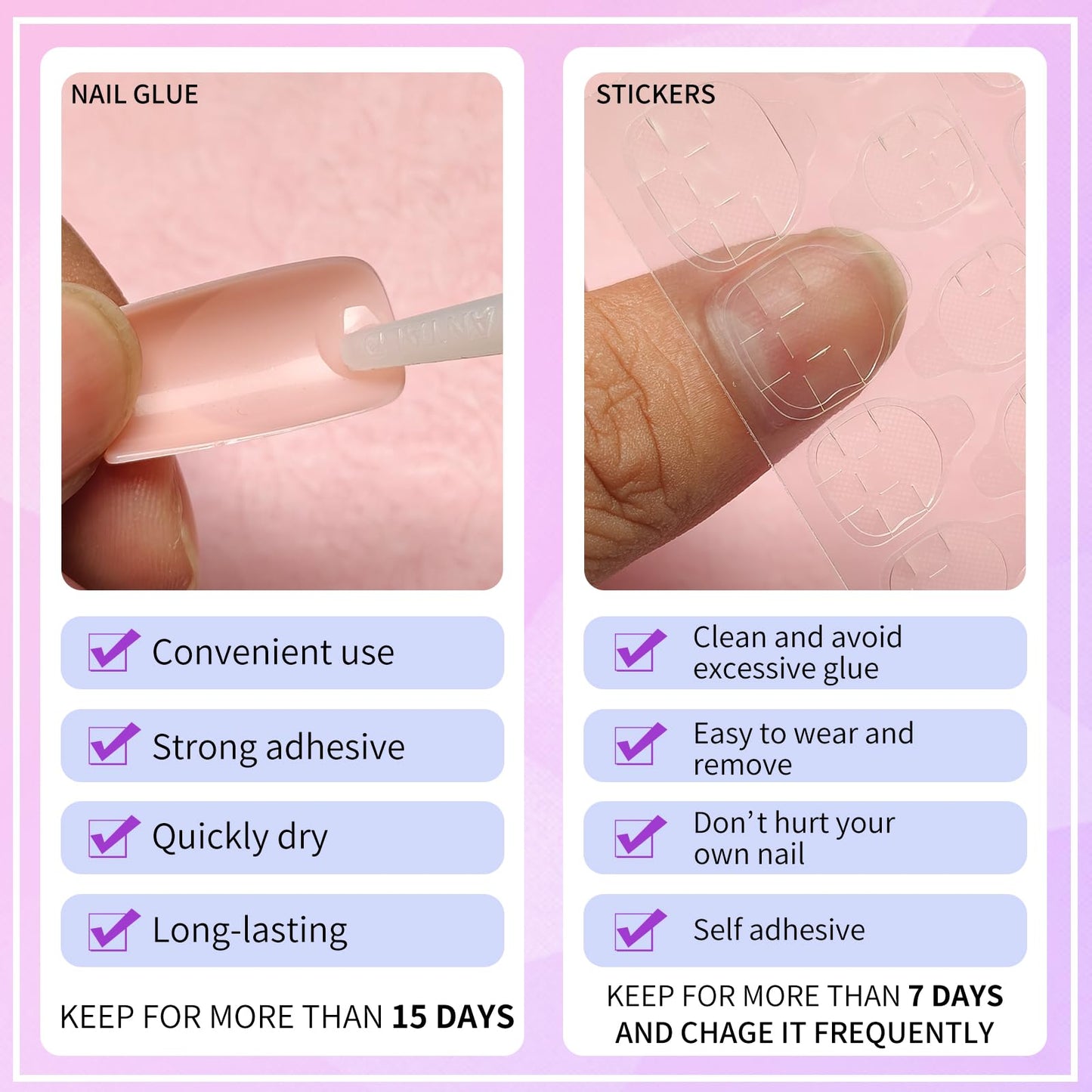 Lifextol 240pc French Tip Press on Nails Medium Fake Nails with Glue and Adhesive Tab, False Acrylic Nails Press on Nails Almond Nail Tips Artificial Glue on Nails Press ons Fingernail Stick on Nails