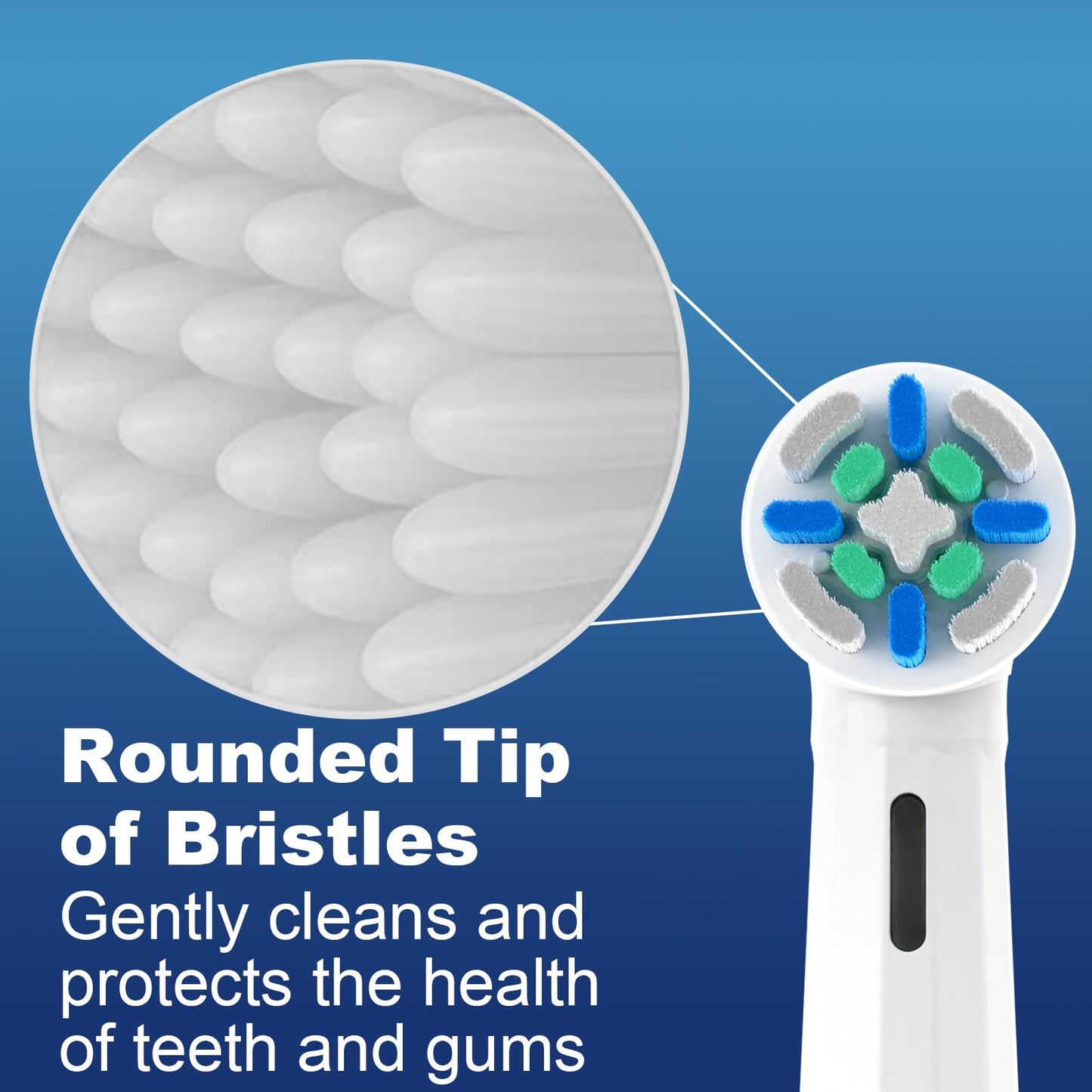 6 Pack Replacement Heads with Medium Soft Bristles Compatible with Oral b IO 2/3/4/5/6/7/8/9/10 Series Electric Toothbrush, IO Brush Heads Compatible with Oral b (Black)