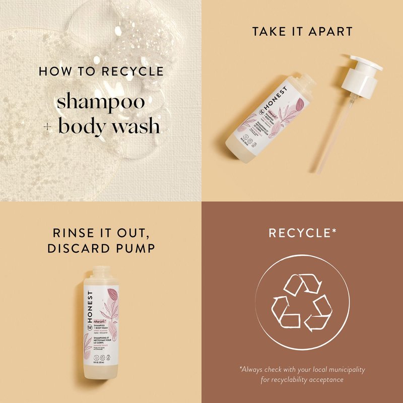 The Honest Company 2-in-1 Cleansing Shampoo Body Wash Gentle for Baby, Naturally Derived Tear-free Hypoallergenic Sweet Almond Nourish 10 fl oz