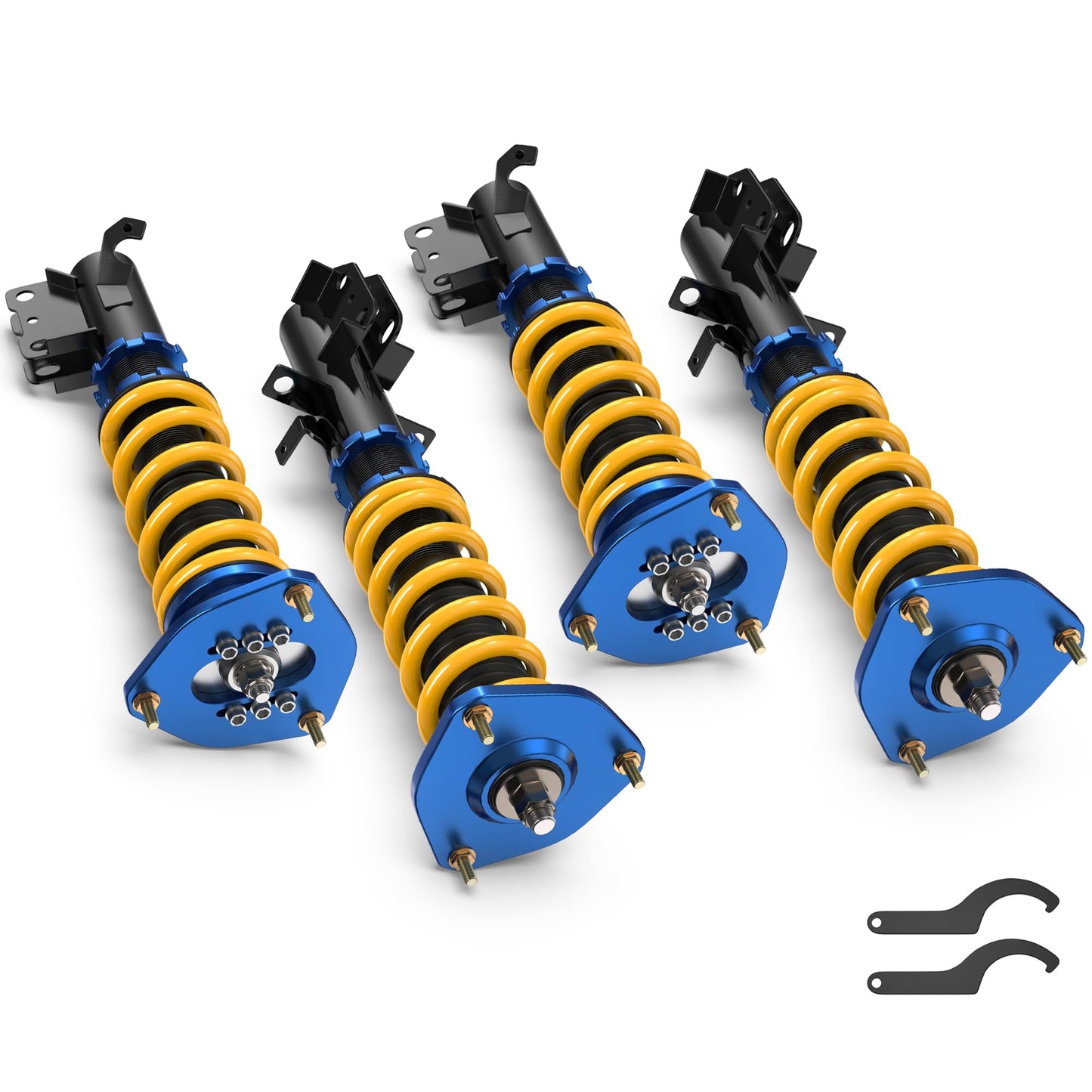 AUTOSTARSHIP Height Adjustable Coilover Lowering Kit Compatible for Toyota Corolla E90 E100 E110 AE92 AE101 AE111 1988-1999 Suspension Coil Spring Strut Shocks (4pcs)