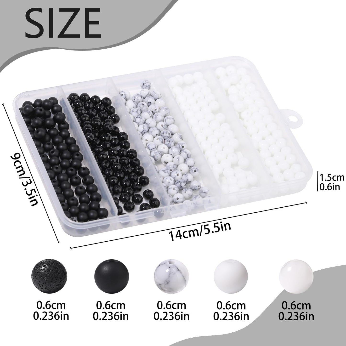 Songxi Stone Beads Bracelet Making Kit 300PCS, 6mm Loose Crystal Gemstone Beads for Bracelet Necklace Earring, DIY Crafts Beads for Jewelry Making for Couples Lovers Adults