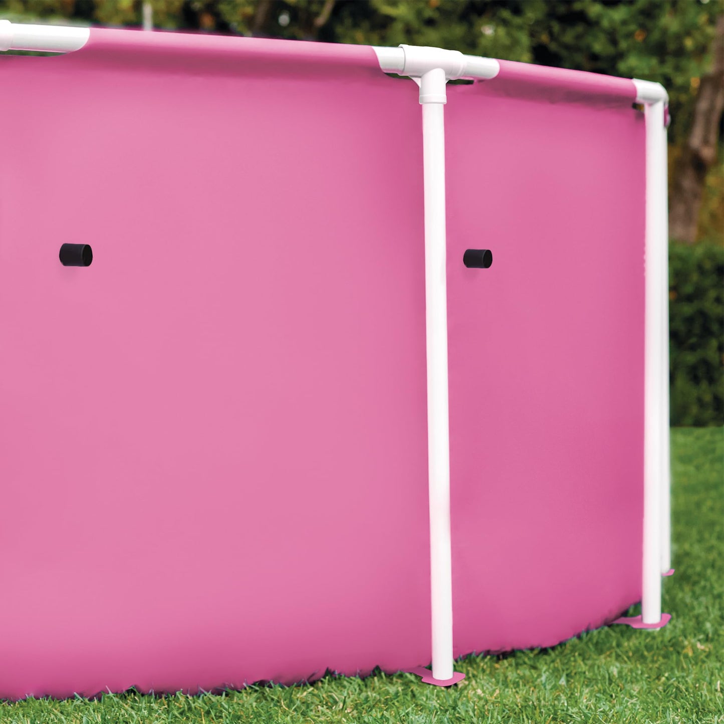 INTEX Metal Frame 8 ft x 30 in Above Ground Pool Set, Round Swimming Pool with Steel Frame