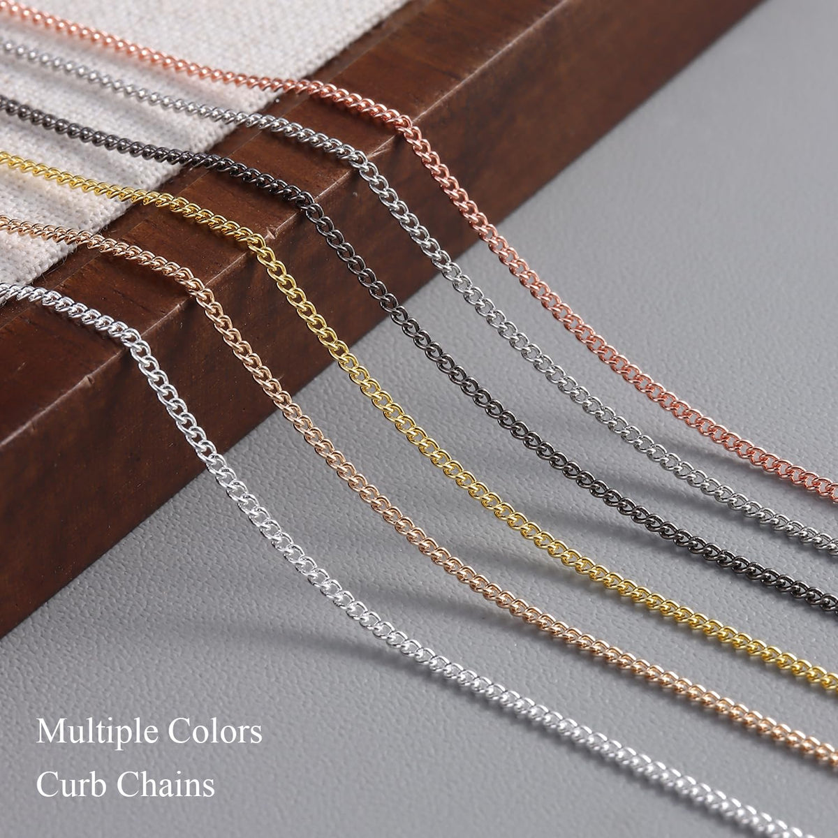 Furtherpretty 3D Chain Nail Charms Set, 12 Strips Rose Gold Silver Metal Bead Chains for Nails, Y2K Gothic Punk Dangle Nail Charms Piercing Decorations Accessories for DIY Home Manicure Supplies