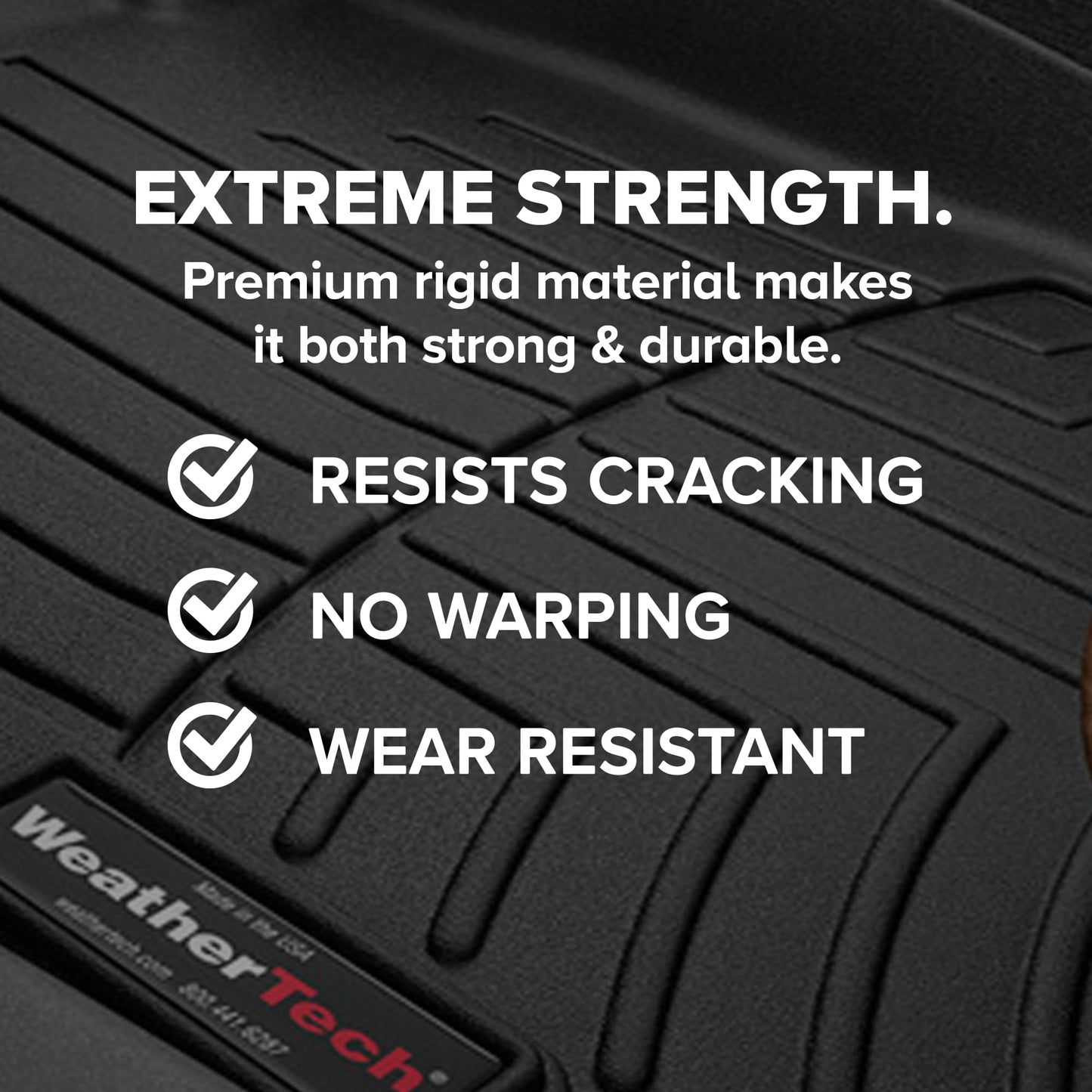 WeatherTech Custom Fit FloorLiners for Ford Expedition - Full Set (441665-1-4), Black