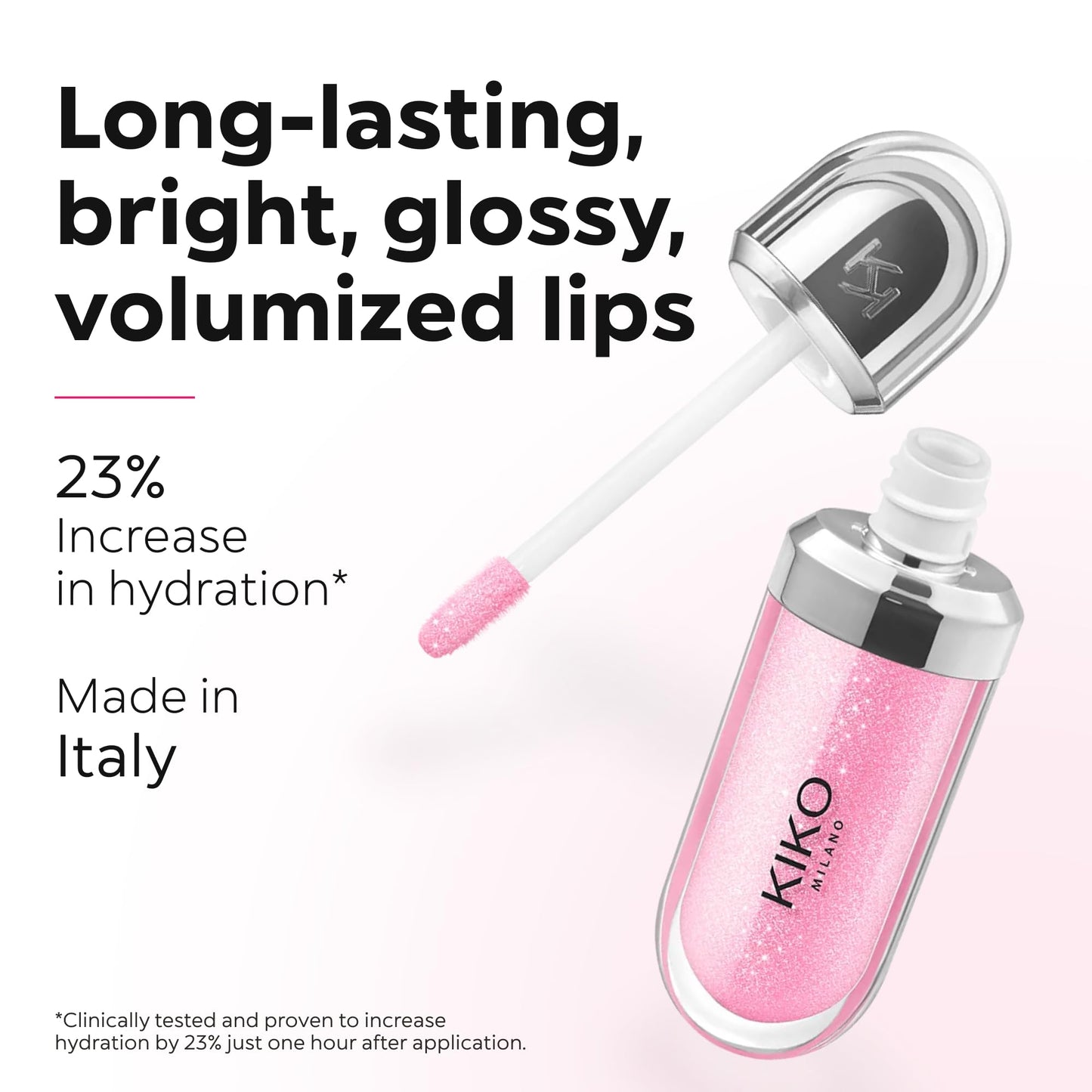 Kiko Milano 3D Hydra Lip Gloss – High Shine, Hydrating, Plumping, Non-Sticky, Moisturizing Lip Makeup – 30 Deep Purple – 6.5ml