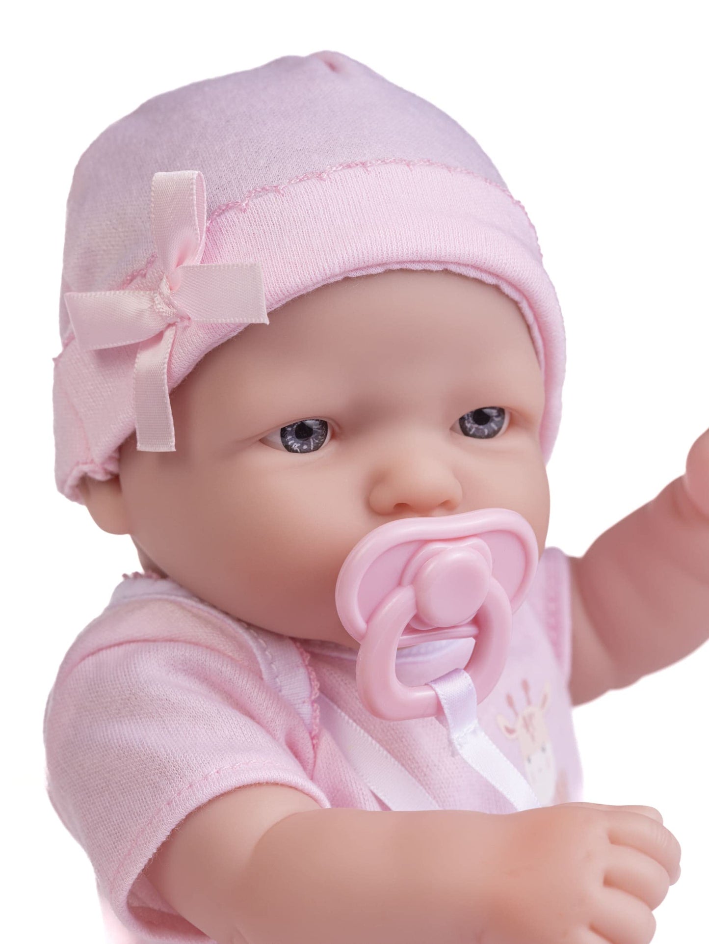 JC Toys - La Newborn Nursery | 7 Piece Baby Doll Gift Set | 12" Life-Like Baby Doll with Accessories | Pink | Ages 2+ (18344)