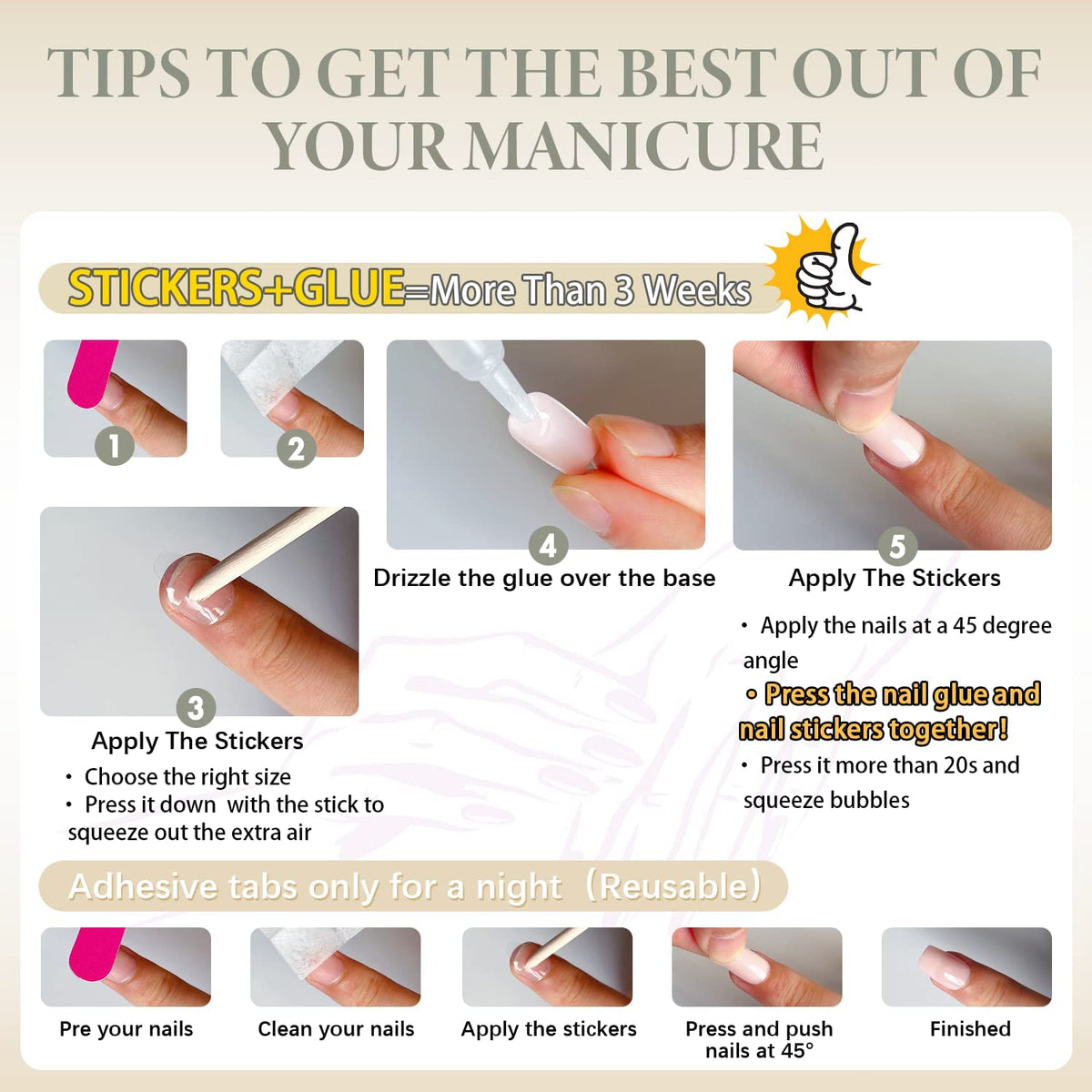 KQueenest Glitter French Press On Nails Medium Coffin Nails Press Ons Gloss, Shimmer Pink Fake Nails For Women, Luxury French Nails Acrylic Nails for Party Daily Wear, 24 Pcs