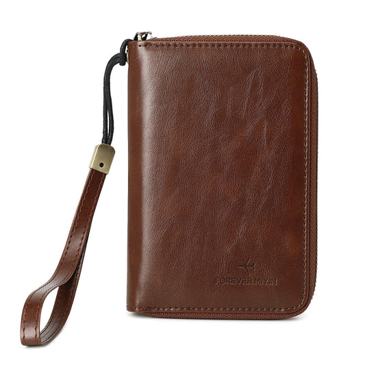 LEEXTON RFID Blocking Passport Holder for Wallet,with Zipper Travel Wallet Credit Cards Case Women Men Passport Cover Wallet