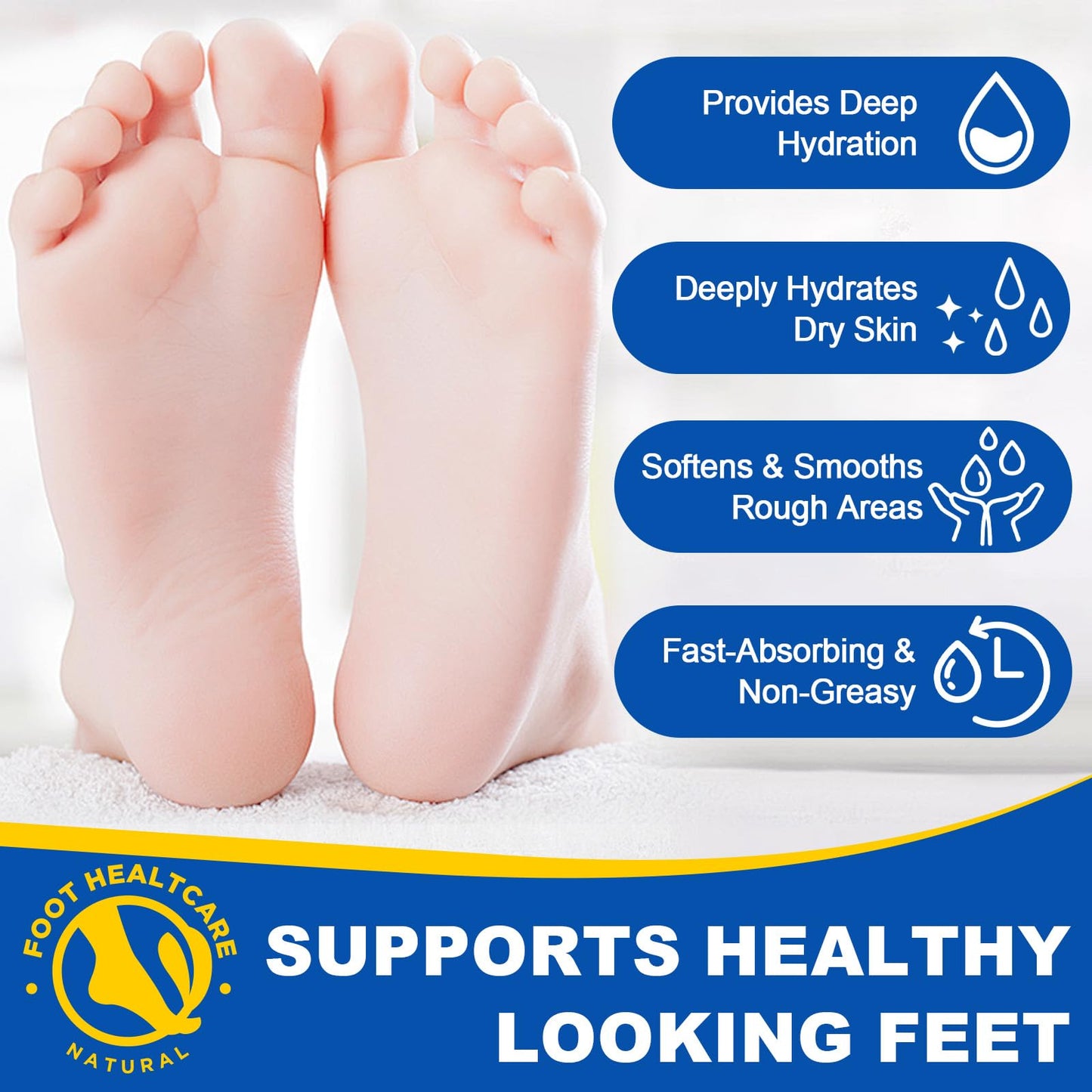 Urea Foot Care Stick - 60% Urea with 2% Salicylic Acid, 1.41oz - Moisturizer for Dry Cracked Feet,Knees,Elbows & Hands,Hydrating Cream,Callus Remover & Skin Softener,Soothes & Repairs Dry Skin