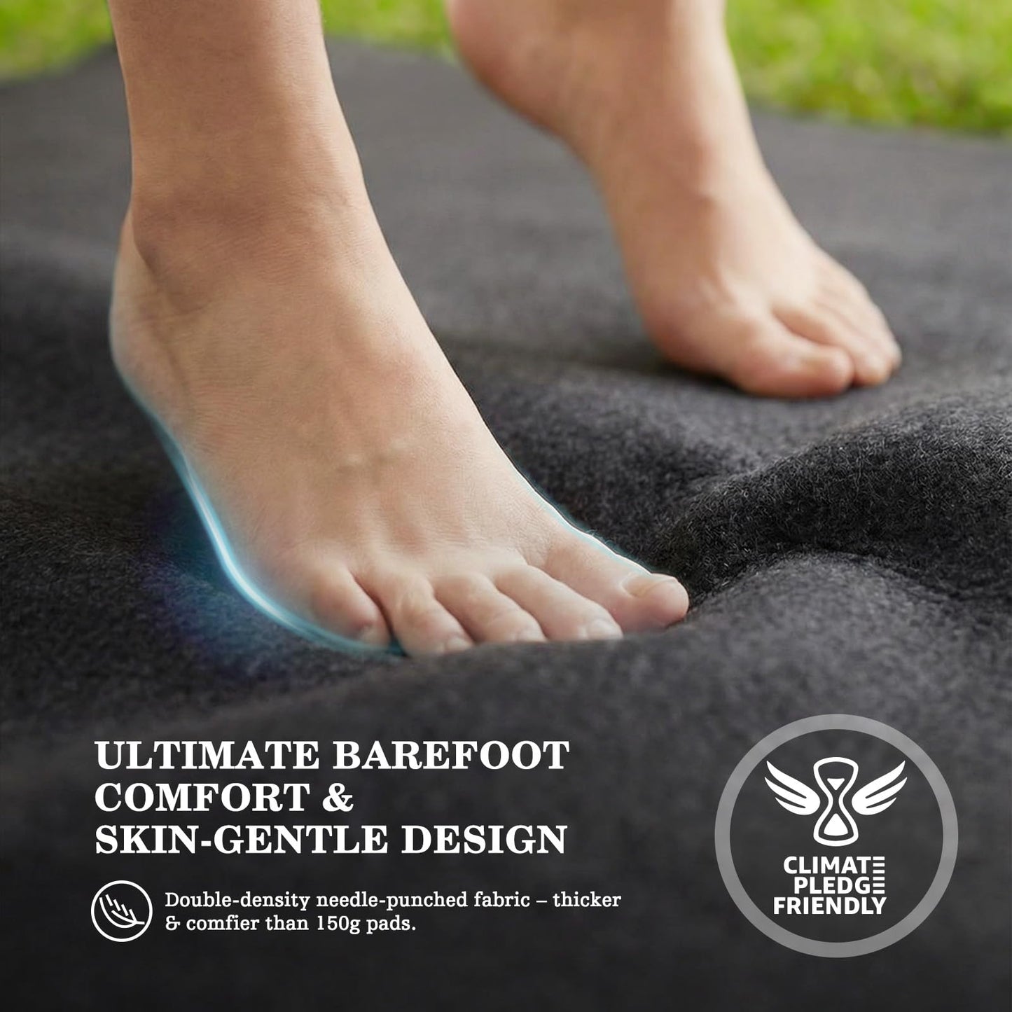 UIRWAY 12 x 20ft Rectangle Pool Liner Pad for Above Ground Pool, [2026 New 300G/M² Thicker Heavy Duty] Black Geotextile Swimming Pool Floor Liner, Puncture Resistant Pool Base, Weed Barrier Protection