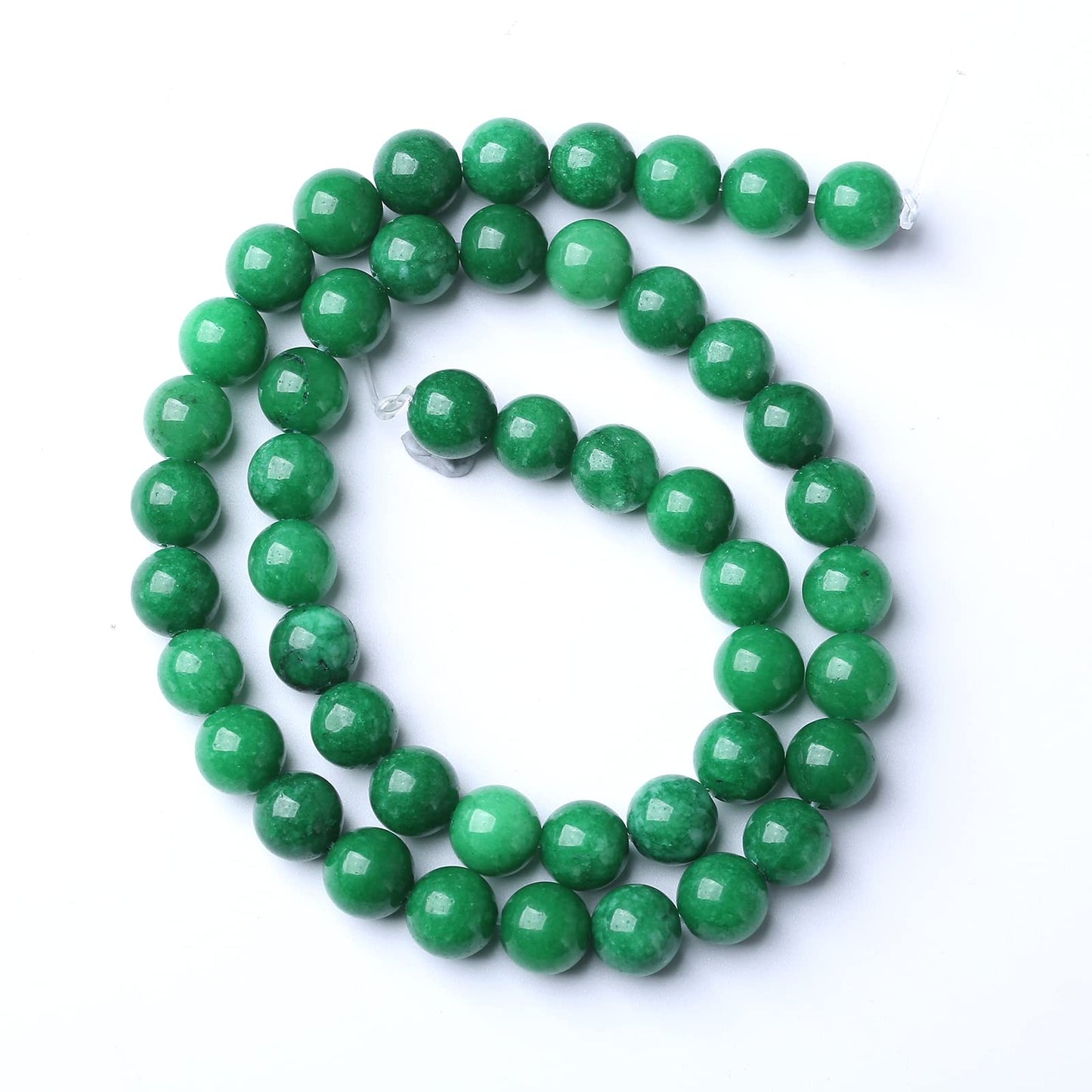 90pcs 4mm Natural Green Cloud Jades Beads Round Loose Gemstone Crystal Energy Healing Power Stone Beads for Jewelry Making DIY Bracelet (4mm, Green Cloud Jades)