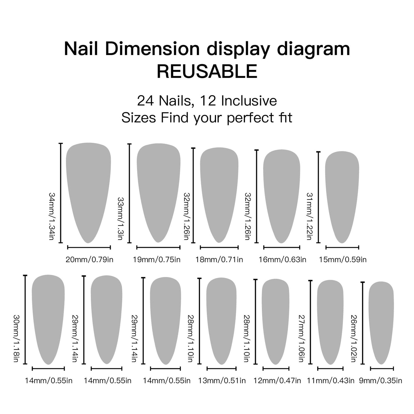 RUOKEXIN Long Press on Nails Almond Fake Nails French Tip False Nails with 3D Gold Designs Stiletto Nail Press ons Sparkly Artificial Nails for Women 24Pcs