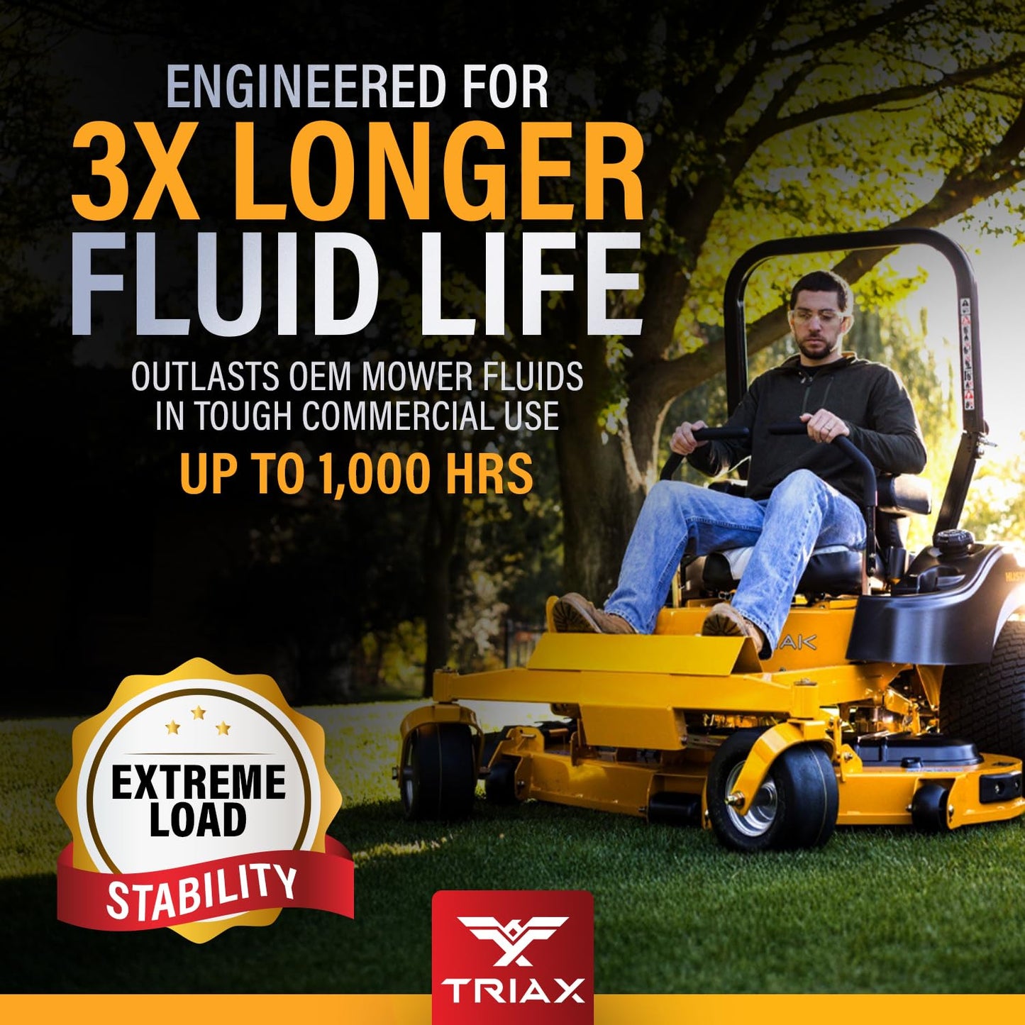 TRIAX Trans-Zero 20W-50 Full Synthetic Hydrostatic Transmission Oil | for Zero-Turn, Riding, and Stand-On Lawn Mowers | Unrivaled Year-Round Protection (1 Gallon)