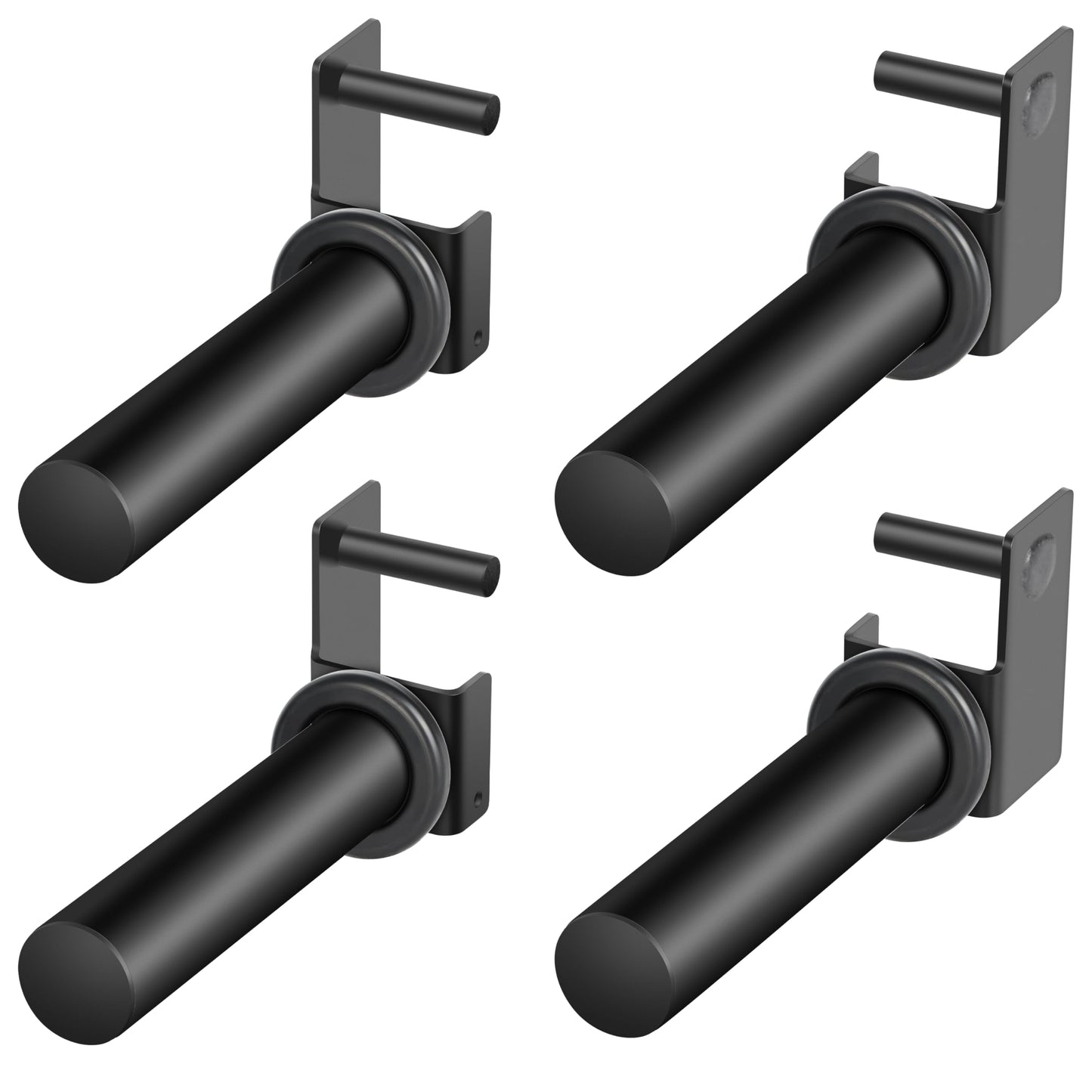 EVERYMATE Power Rack & Squat Rack Attachments Olympic Weight Plate Holder – Fits 3x3 Inch Tubes, 1" Hole – Bumper Plate Storage（4 pack）"