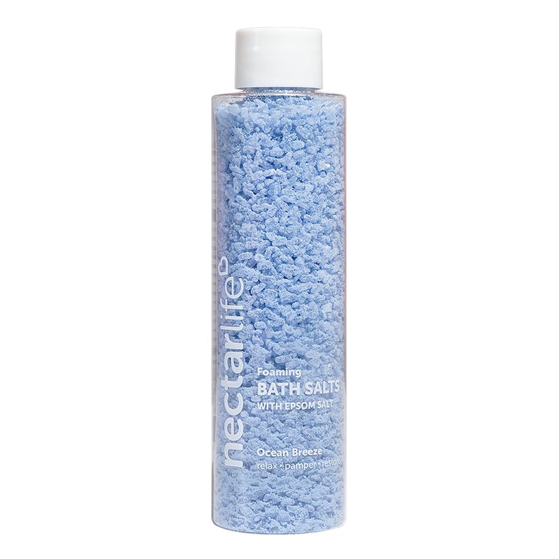 Foaming Bath Salt - Epsom Salts - Peppermint Aromatherapy - 4.6 oz - Moisturizing - Relaxing - Vegan - Paraben Free (Ocean Breeze)