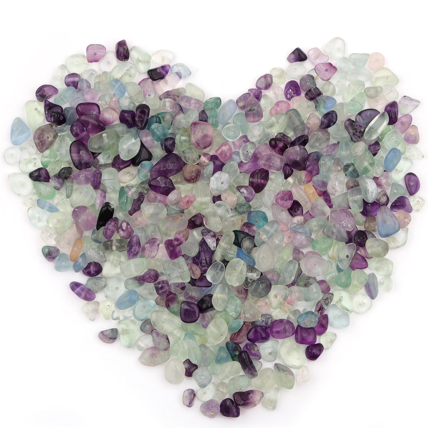 400pcs Natural Chip Stone Beads for Jewelry Making Fluorite 5-8mm Irregular Gemstones Healing Crystal Loose Rocks Bead Hole Drilled for Ring Earrings Necklace Bracelet Making DIY Art Crafts