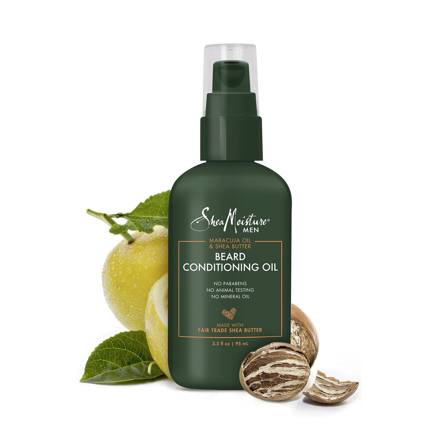 SheaMoisture Beard Conditioning Oil for a Full Beard Maracuja Oil and Shea Butter to Moisturize and Soften 3.2 oz,(Pack of 2)