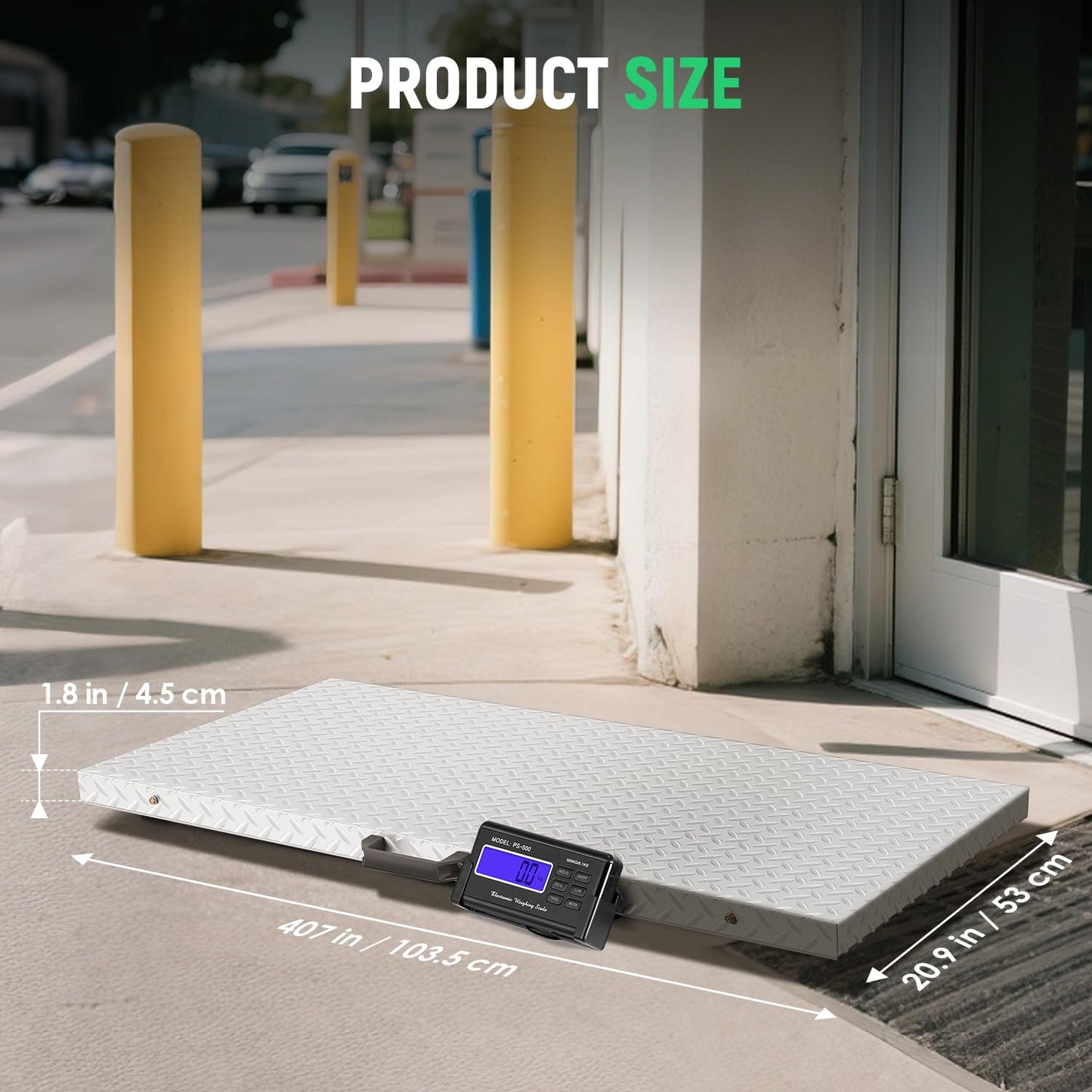 Antstone Dog Scale for Large Breed 1100lb X 0.2lb Livestock Scale for Pigs, Cattle with 40.7” X 20.9” Stainless Steel Weighing Platform