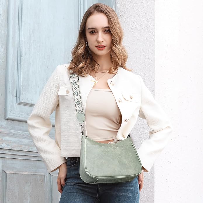APHISON Trendy Leather Crossbody Purse with Adjustable Strap, Women's Shoulder Handbag