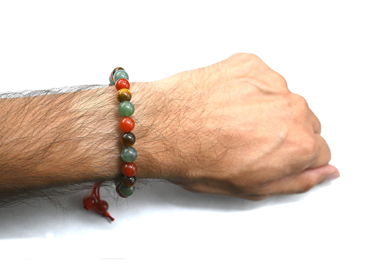 Amazing Gemstone Leo Zodiac Crystal Bracelet - Carnelian Tiger Eye Green Aventurine Birthstone Bracelets Women Men Healing Calming Anxiety Stress Relief Gifts (Adjustable)