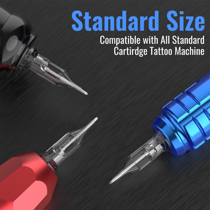Wormhole Tattoo 20Pcs Tattoo Needles 5RL Disposable Tattoo Cartridge Needles Round Liner for Tattoo Gun Cartridge Machine Permanent Makeup (1205RL)