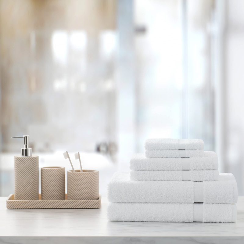 Arkwright Admiral Spa Bath Towels Bulk - Pack of 12 - Lightweight Absorbent Bathroom Towel, Quick Dry Cotton, Perfect for Home, Resort, Spa, and Shower, 24 x 48 in, White