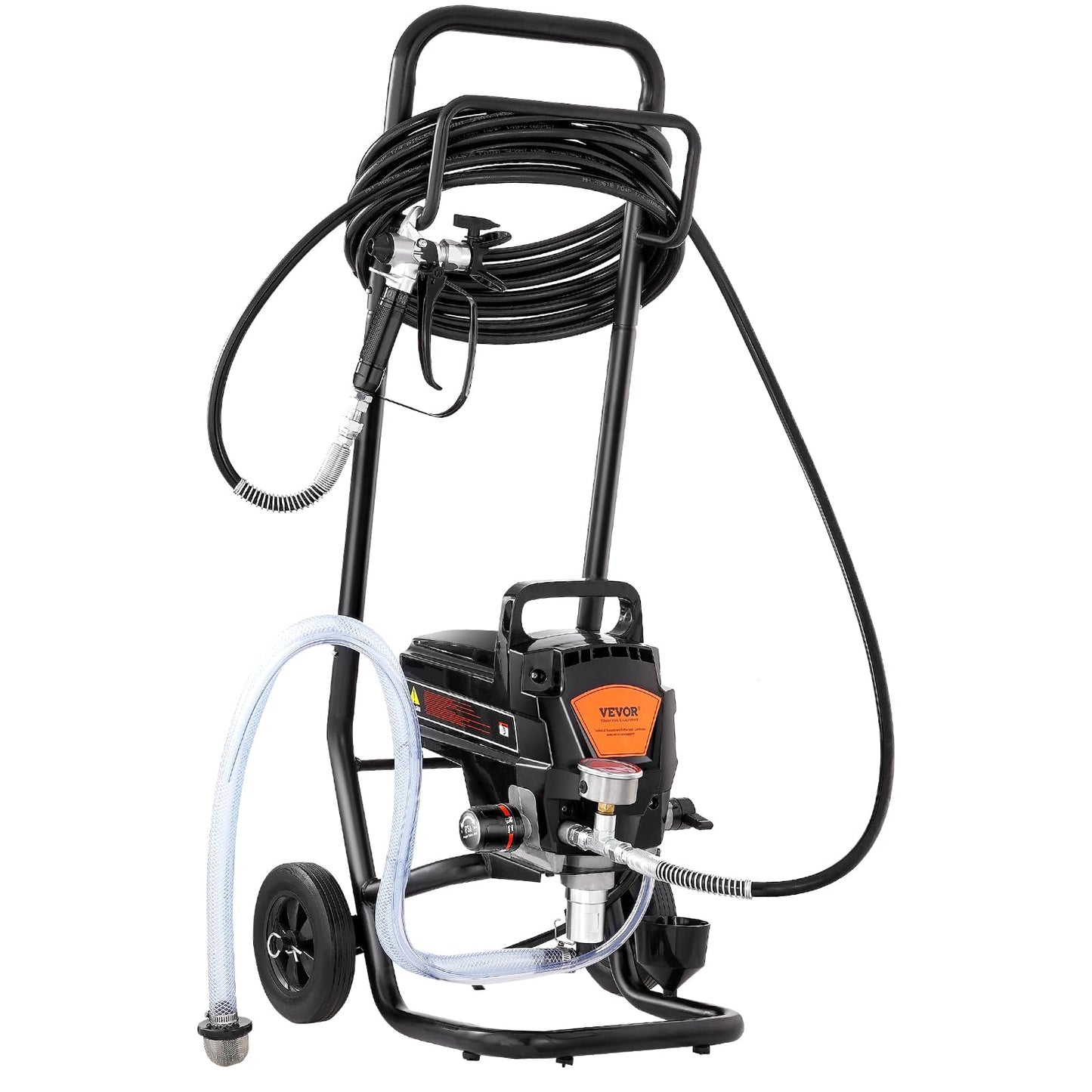 VEVOR Stand Airless Paint Sprayer with Cart, 950W 3000PSI High Efficiency Electric Airless Sprayer, Fine and Even Painting Effect, Paint Sprayers for Home Interior and Exterior Furniture and Fences