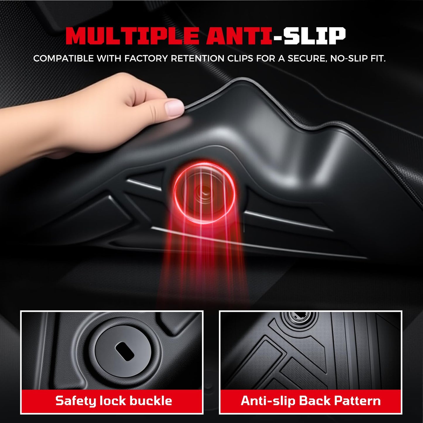 SSESS Custom Fit TPE Car Floor Mats & Cargo Liner Set for Toyota RAV4 2025 2024-2019 (Not for Hybrid), All-Weather Anti-Slip Protection with 3D Waterproof High-Edge & Original Retention System