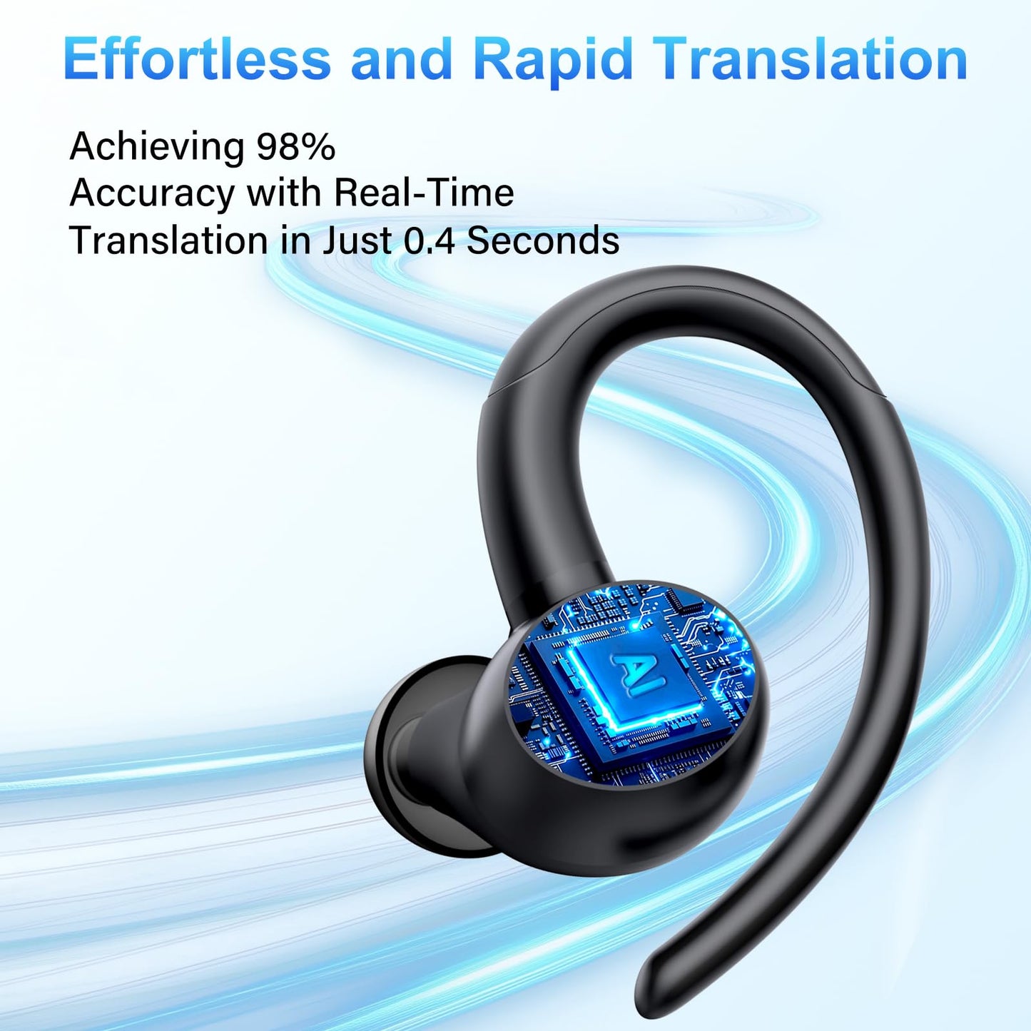 Jesebang AI Translation Earbuds Real Time, 164 Language Translator Earbuds, 3-in-1 Bluetooth 5.4 Translation Headphones with 7 Translation Modes