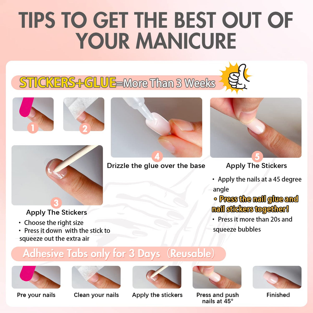 KQueenest Transparent Nude Pink Press on Nails Medium Almond,Clear Pure Color Stiletto Acrylic Nails,Medium Fake Nails Press ons for Women,Natural Glue on Nails for Women Manicure in 24 PCS