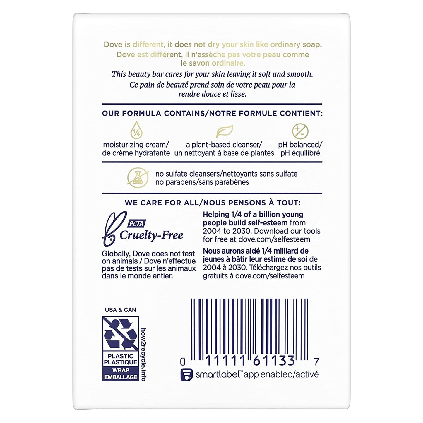 DOVE Beauty Bar White 4 oz, 2 Bar (Pack of 5)