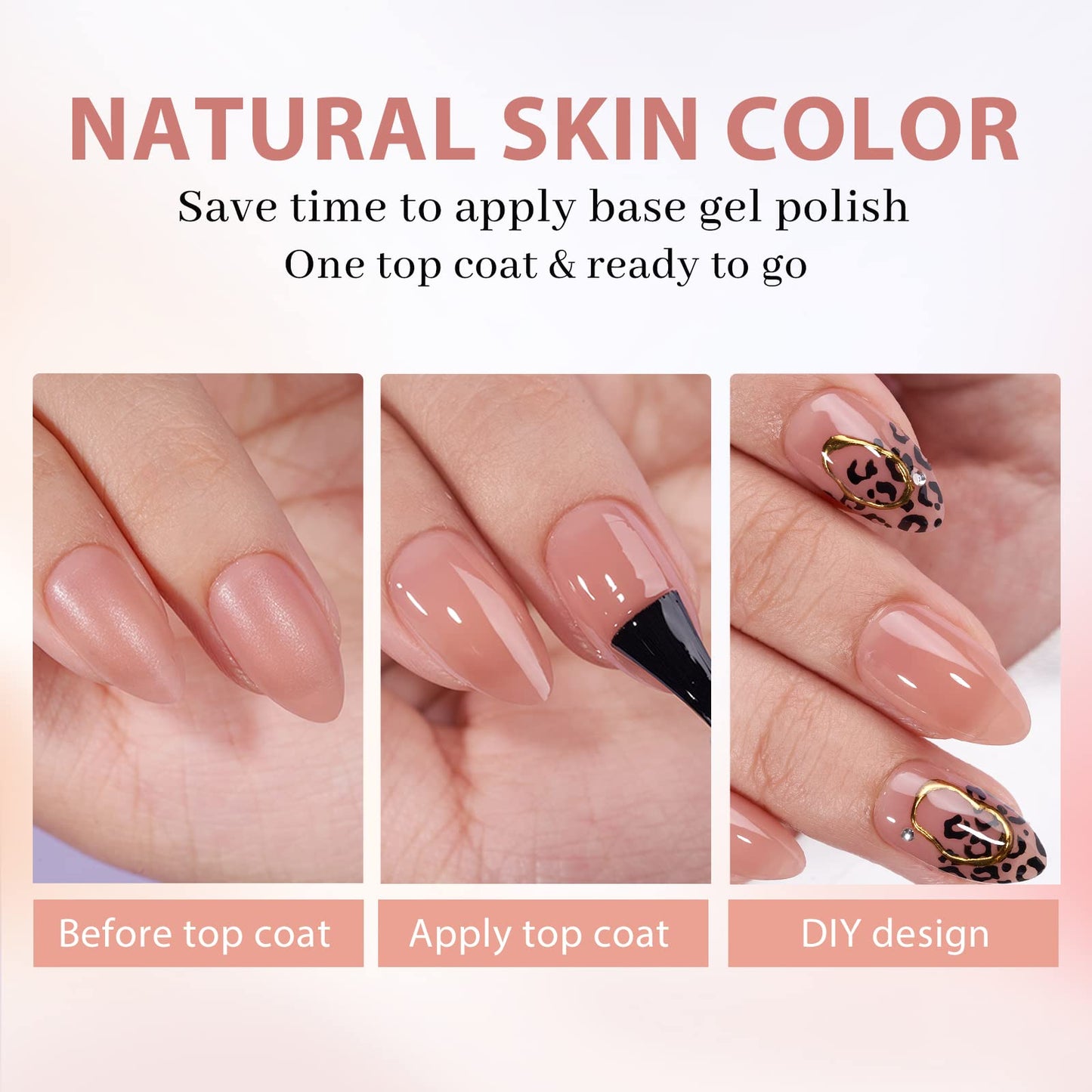 BTArtbox Almond Nail Tips Short - Soft Gel Press on Nails Short Natural XCOATTIPS with Tip Primer Cover, Stronger Adhesion Soak Off Almond Fake Nails for Easy DIY Nail Art