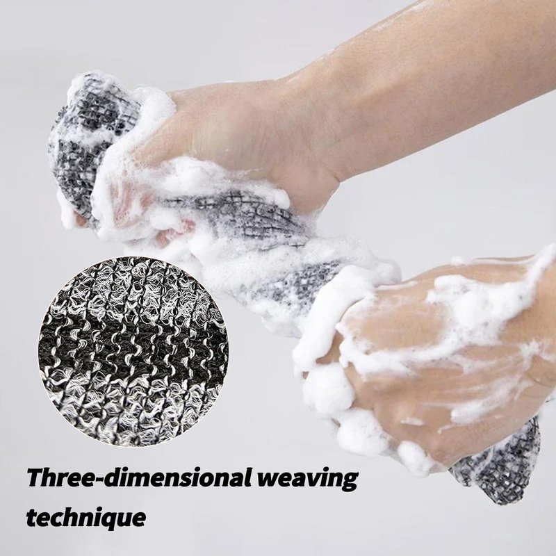 Blissal Exfoliating Shower Towel, 2-in-1 Exfoliating Towel, Premium Scrub Wash Cloth for Body Face, Blissal exfoliatings Towels-Body Scrubber with 2 Sides for All Skin Types (Black+Pink)