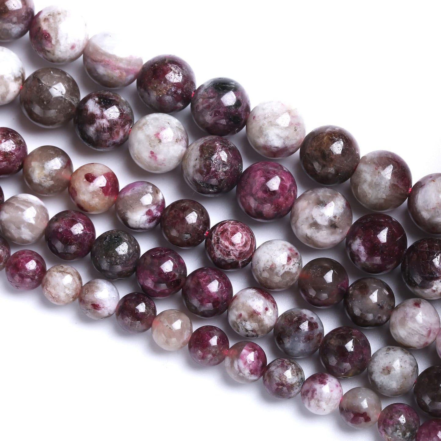 6MM 60PCS Natural Stone Colorful Tourmaline Gemstone Loose Beads for Jewelry Making DIY Bracelet Necklace 1 Strand