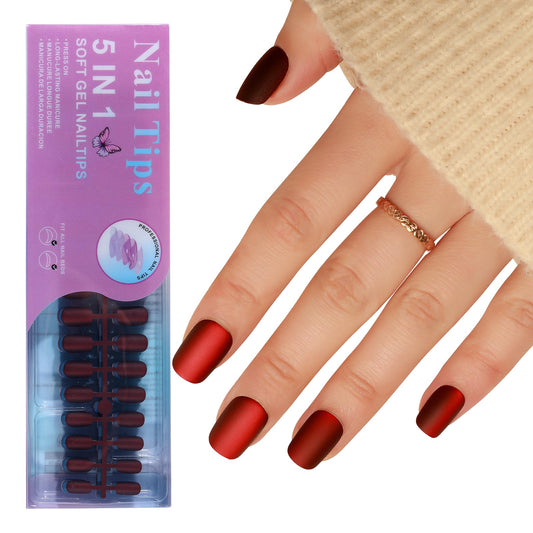Jellyqueen 150PCS Cat Eye Press On Nails, Matte Glitter Magnetic Fake Nails, Short Square Full Cover On Artificial Nails, Reusable Nails with 15 Sizes for Women and Girls(A18-04-06)