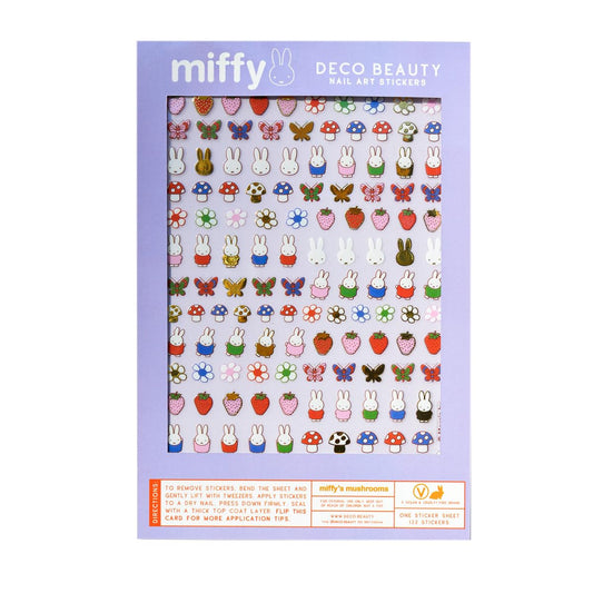 Deco Beauty Miffy’s Mushrooms-Super Thin & Easy-to-Apply Nail Art with the Cutest Designs-Durable & Long-Lasting Nail Art Stickers and Decals for Women, for DIY At-Home Manicures & Salon-Quality Nails