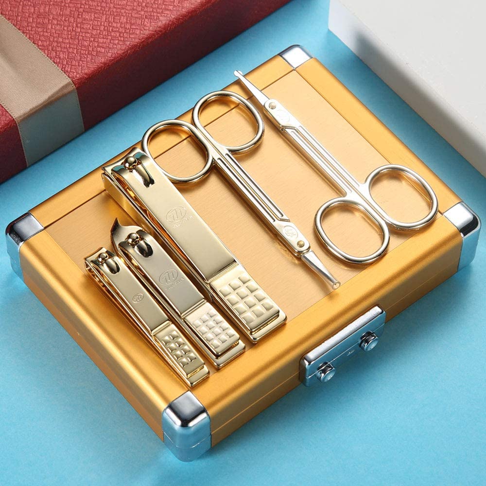 Korean Nail Clipper! World No. 1 Three Seven (777) Premium Quality Gift Travel Manicure Grooming Kit Nail Clipper Set(16000AM), Made in Korea, Since 1975