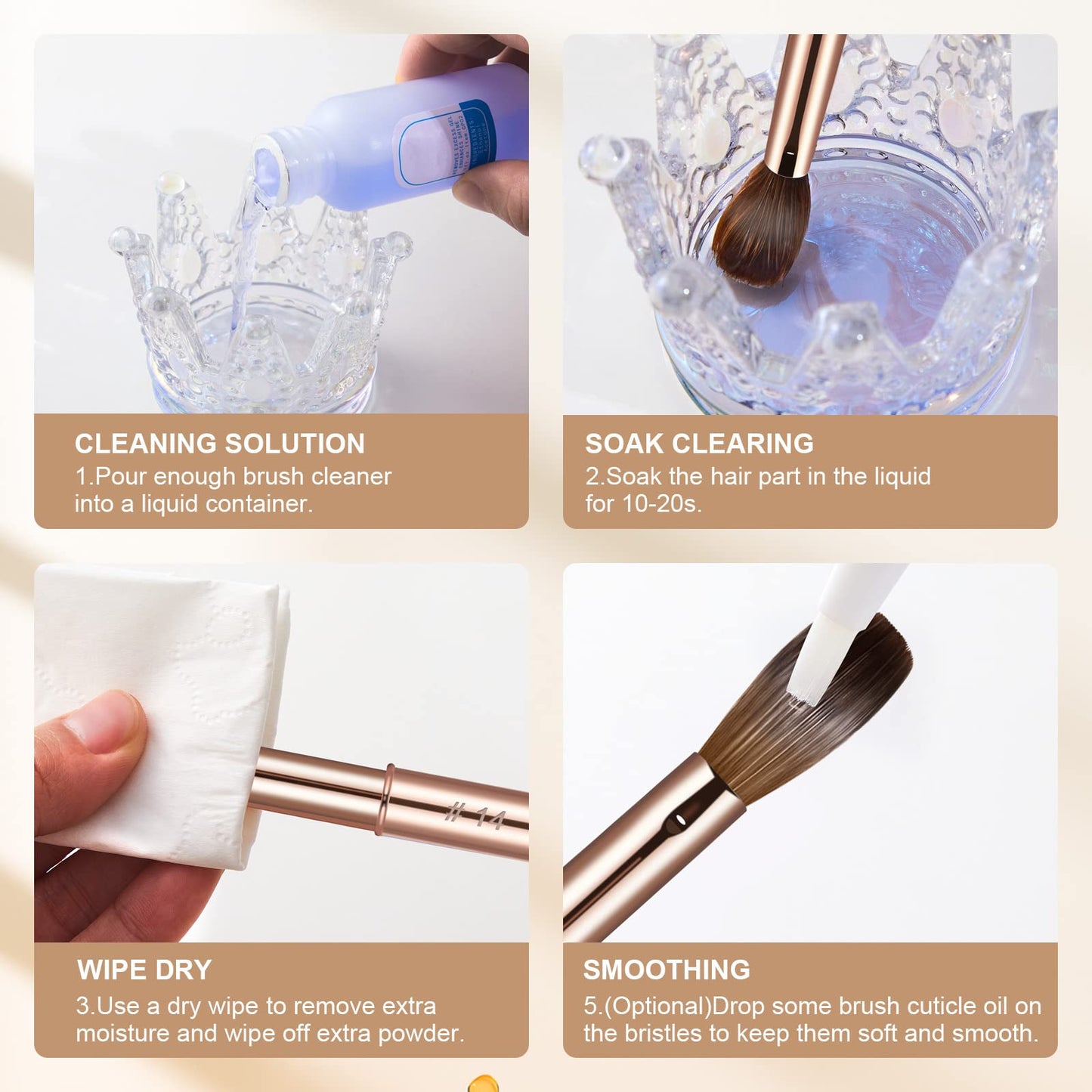 Acrylic Nail Brush Size 8,KEMEISI 100% Pure Kolinsky Nail Art Brushes Sturdy Handle Oval Shaped Acrylic Powder Nail Design Tools for Professional Manicure DIY Home Salon (Gold)
