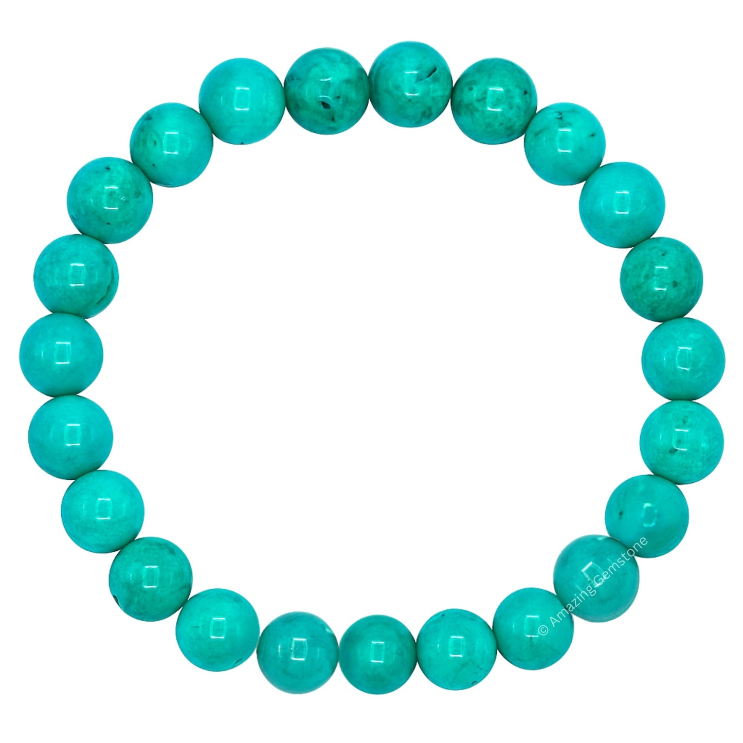 Amazing Gemstone Crystal Bracelet for Women Men's Gifts - Protection Healing Crystal Bracelet - 8mm Gemstone Beaded Stretchable Bracelet Pulseras Para Hombres Mujer Stocking Stuffers Mothers Day Gift (Turquoise (Stabilized))