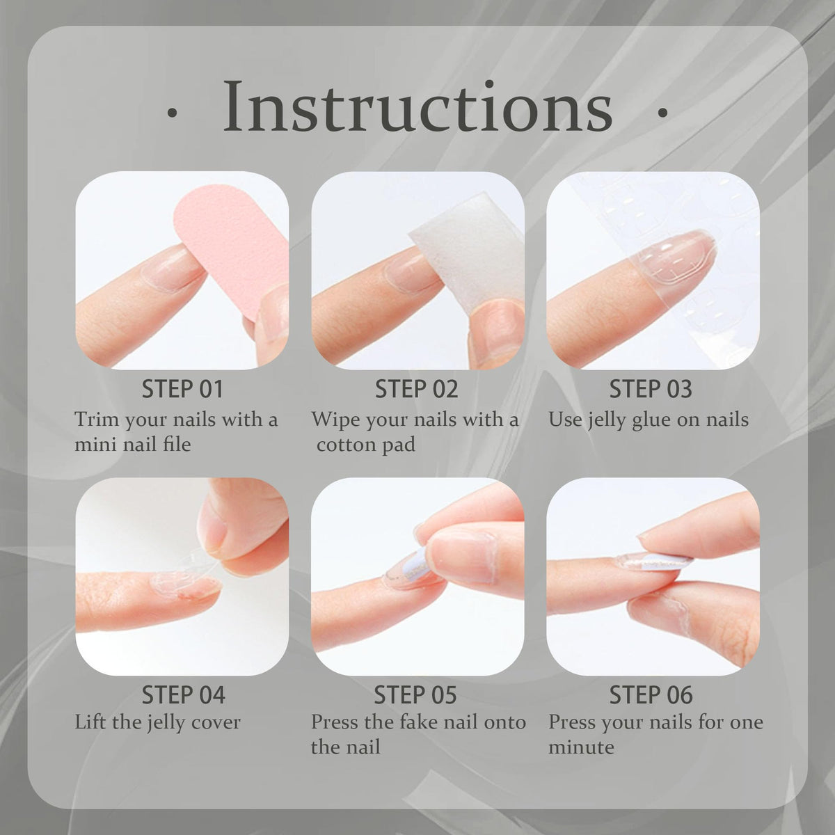 Yabonica Handmade Press On Nails Short - Acrylic Fake Nails with Charm Design,10Pcs Nail Press Ons with Glue for Woman Girls (003, S)