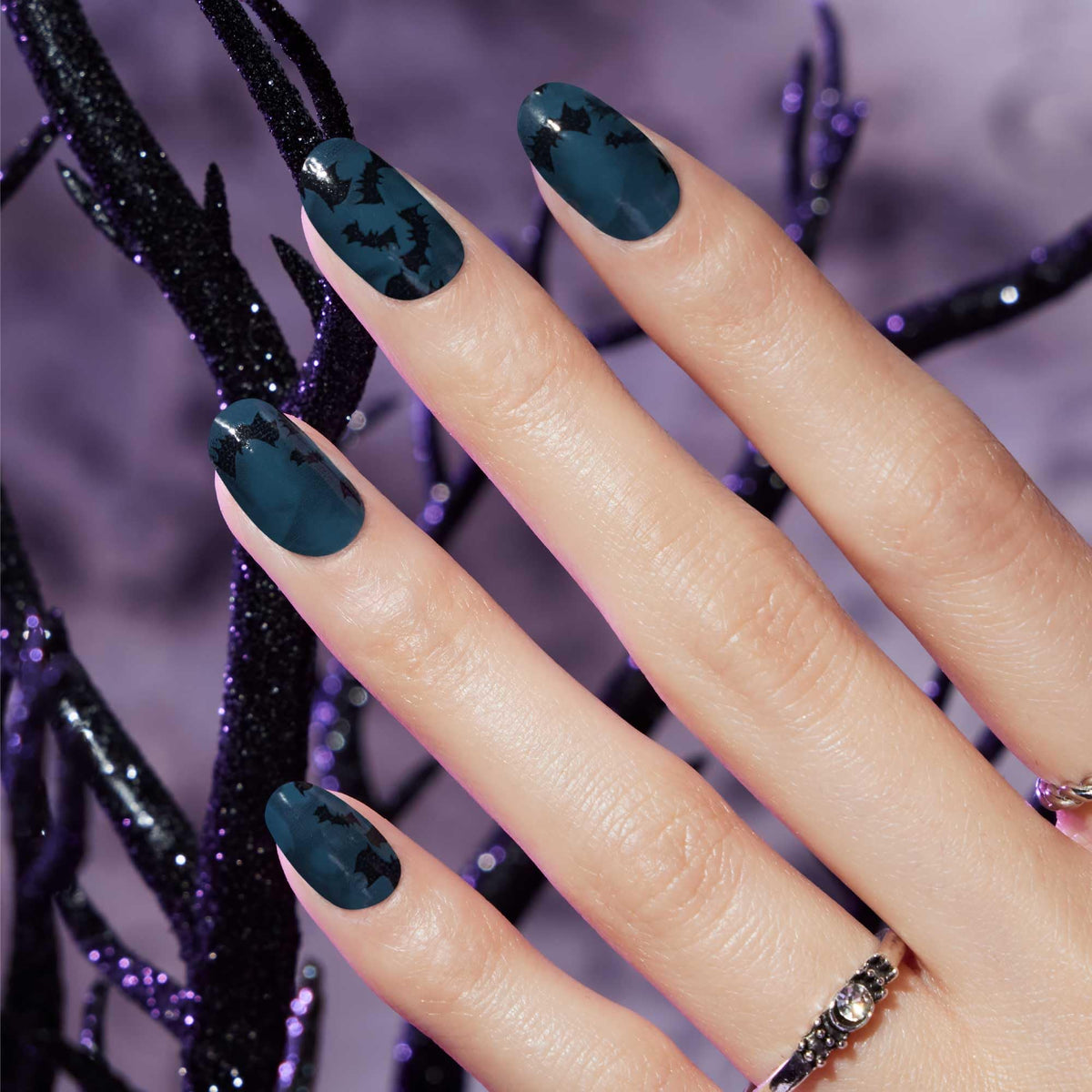 Color Street - Once Bitten Nail Polish Strips - Real Nail Polish Stickers for Costume, Cosplay, Party & Festival Looks - 16 Double-Ended Strips