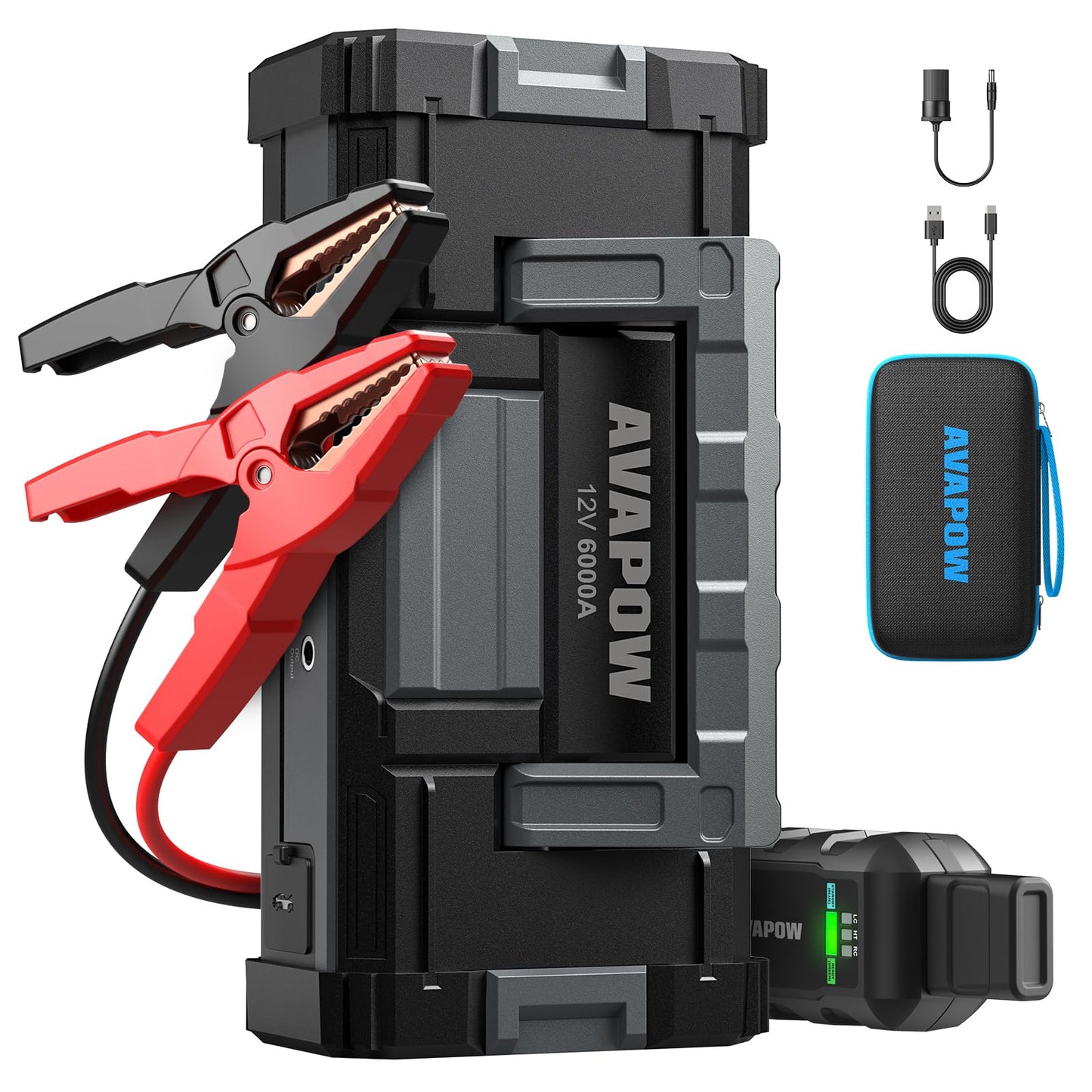 Avapow A68 Jump Starter 6000a with Avapow 2025 New Model TJ18