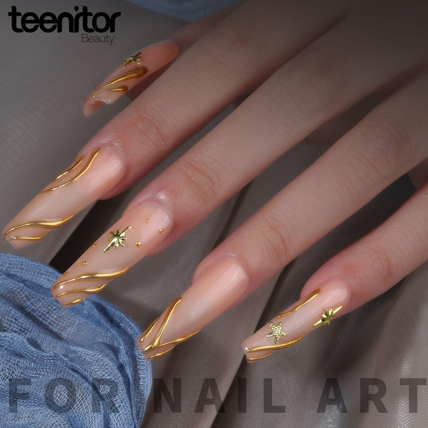 Teenitor Chrome Nail Powder Kit, 14 Pots Nail Chrome Powder with Nail Charms and Gems, Gold Chrome Nail Powder, Silver Red Mirror Effect Crome Powder for Gel Nails, Nail Supplies Nail Design Tools