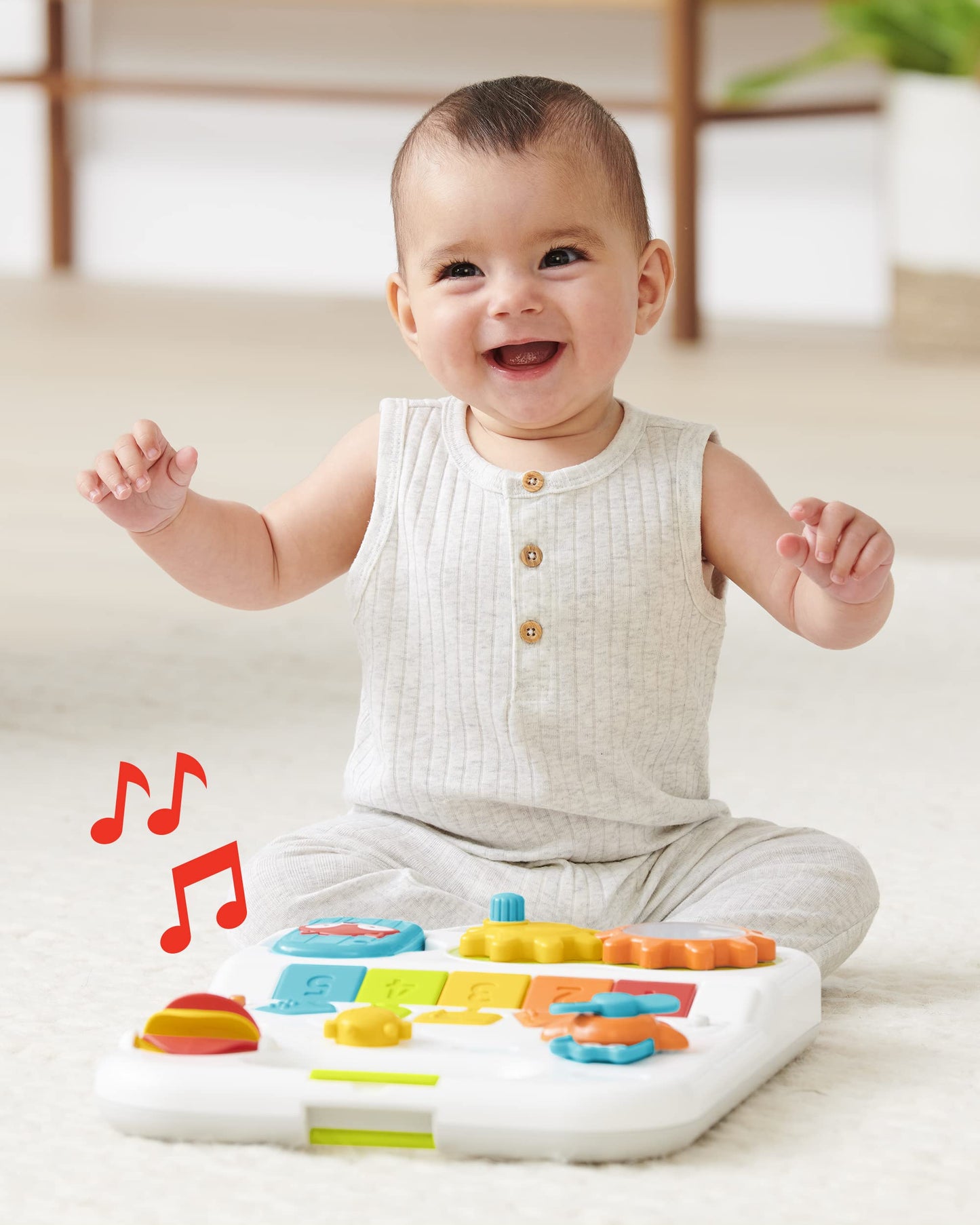 Skip Hop Baby Walker 4-in-1 Sit to Stand Convertible Light Up Walker with 40+ Activities Explore & More Age 6m+
