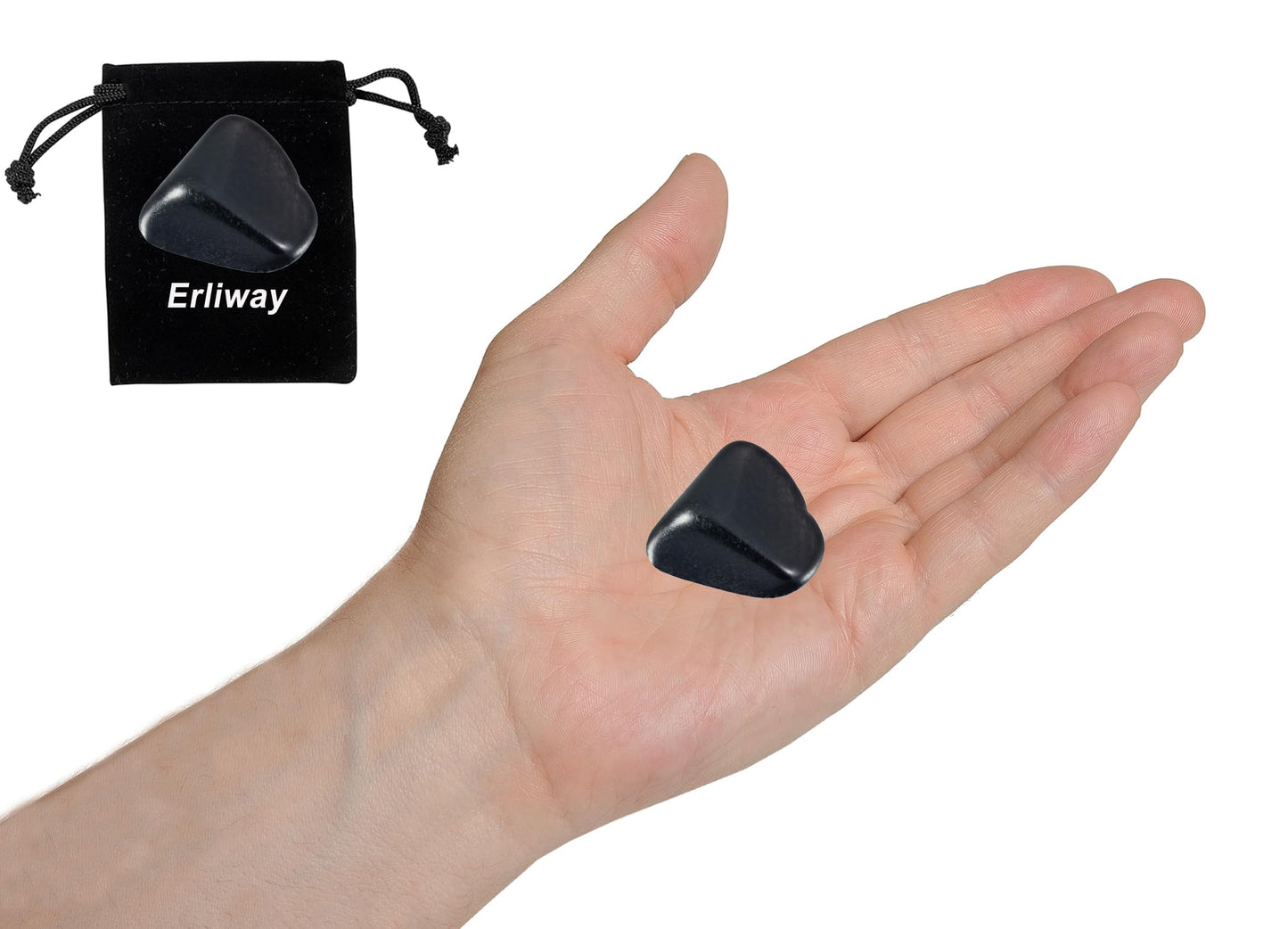 Black Obsidian Healing Crystal Stones, 1.25-2.0" Large Reiki Healing Gemstones Natural Tumbled Polished Stones for Energy Witchcraft Therapy Meditation