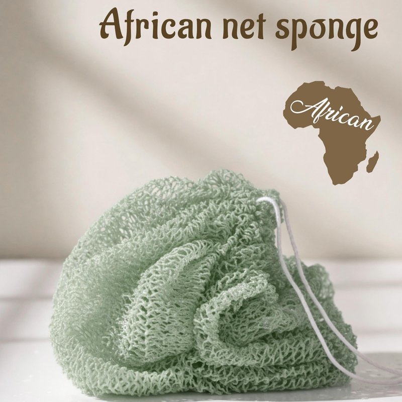Yiclick African Net Sponge Authentic with Knots - Exfoliating Washcloth Towel, Back Scrubber for Shower Bath, Exfoliating Body Scrubber Exfoliator, African Rags Wash Cloth Loofah Lufa Sponge