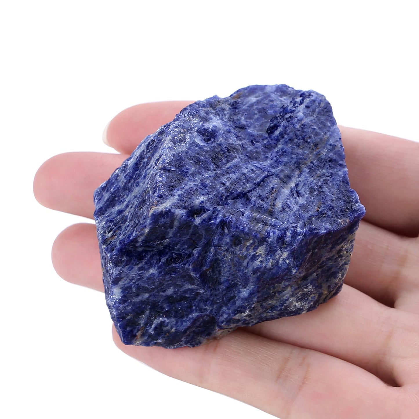 XIANNVXI Blue Solidate 1.8-2.2" Large Raw Crystals and Healing Stones Natural Rough Crystal Rocks for Decor Gifts Tumbling Cabbing Polishing Fountain Rocks 1PCS